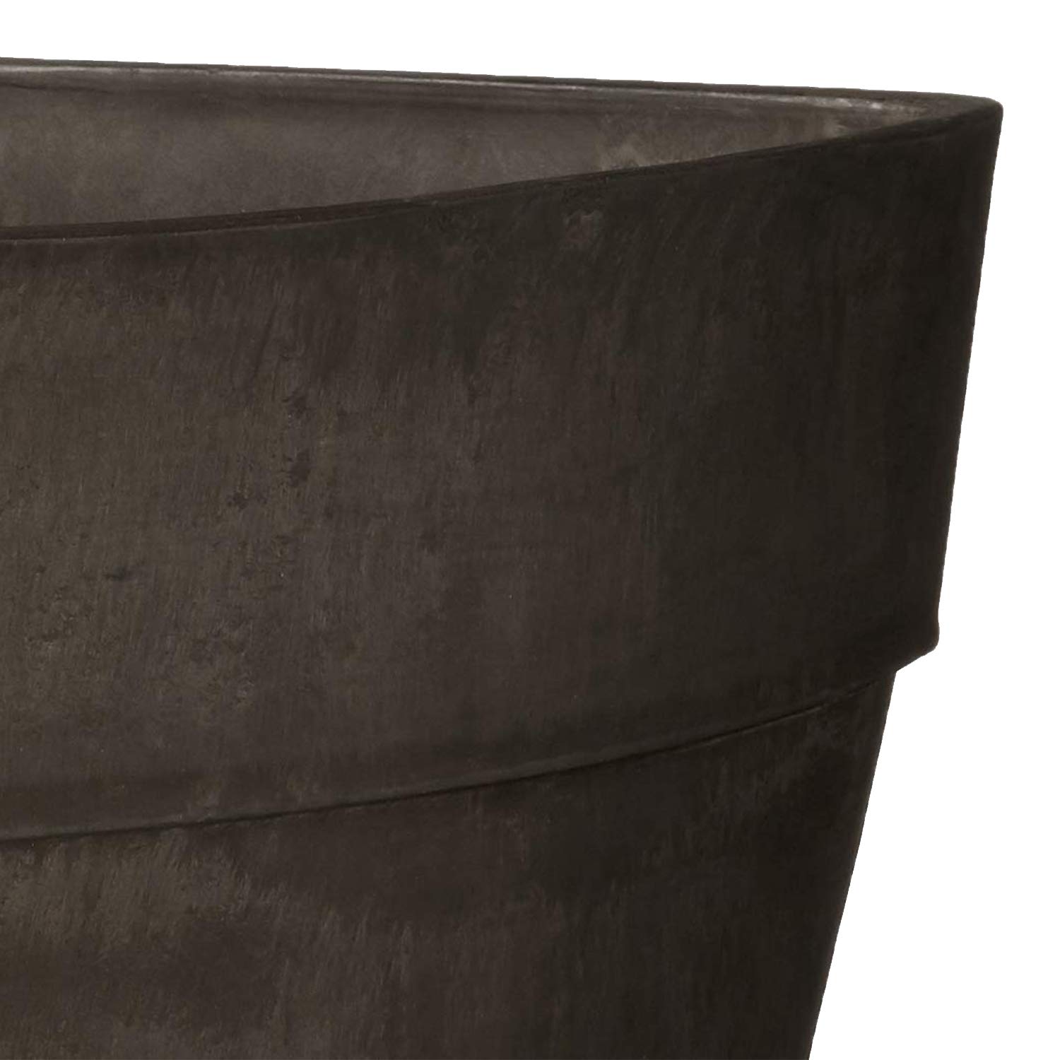 HA45DC Dark Charcoal Triangle Planter Pot for Indoor & Outdoor Plants - 13.5x17.5 Inch Corner Planter for Gardens, Balconies & Patios - PSW Pot Collection