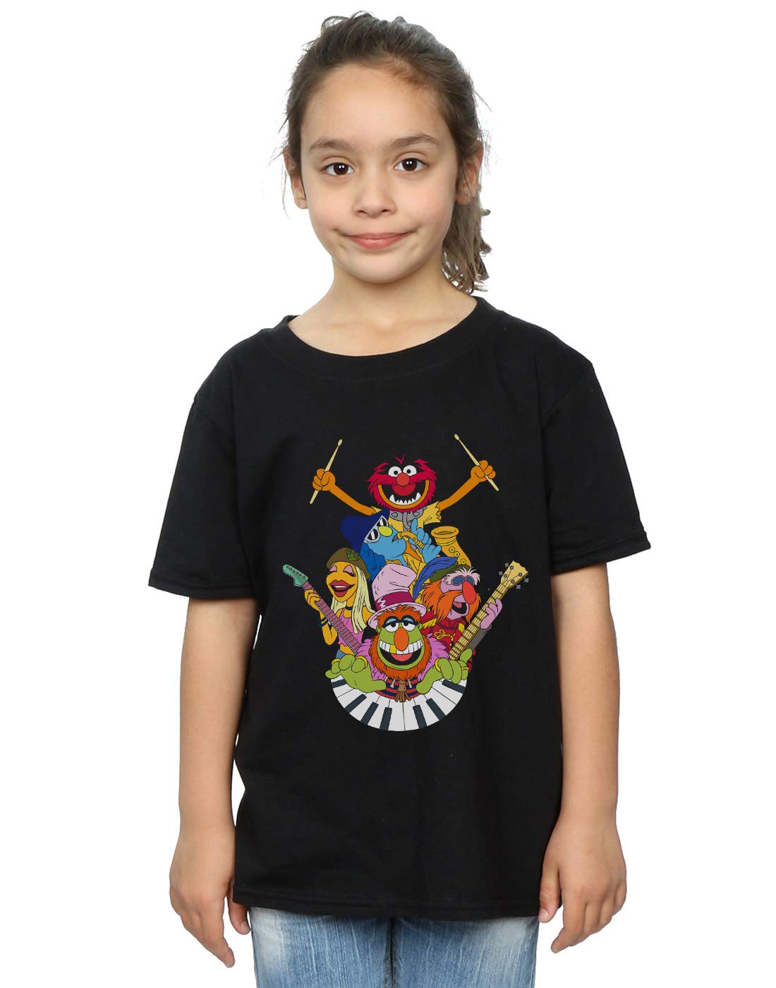 Disney The Muppets Dr Teeth and The Electric Mayhem Graphic T-Shirt for Girls | Cotton Tee | Cartoon Character Apparel | Perfect for Birthday Gifts, Cosplay, and Casual Wear