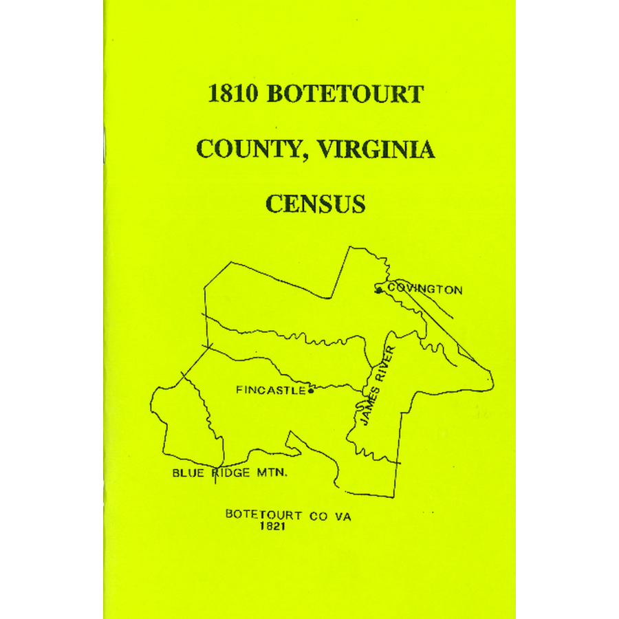 1810 Botetourt County Virginia Census Records - Genealogy & Family History Research for Ancestral Search