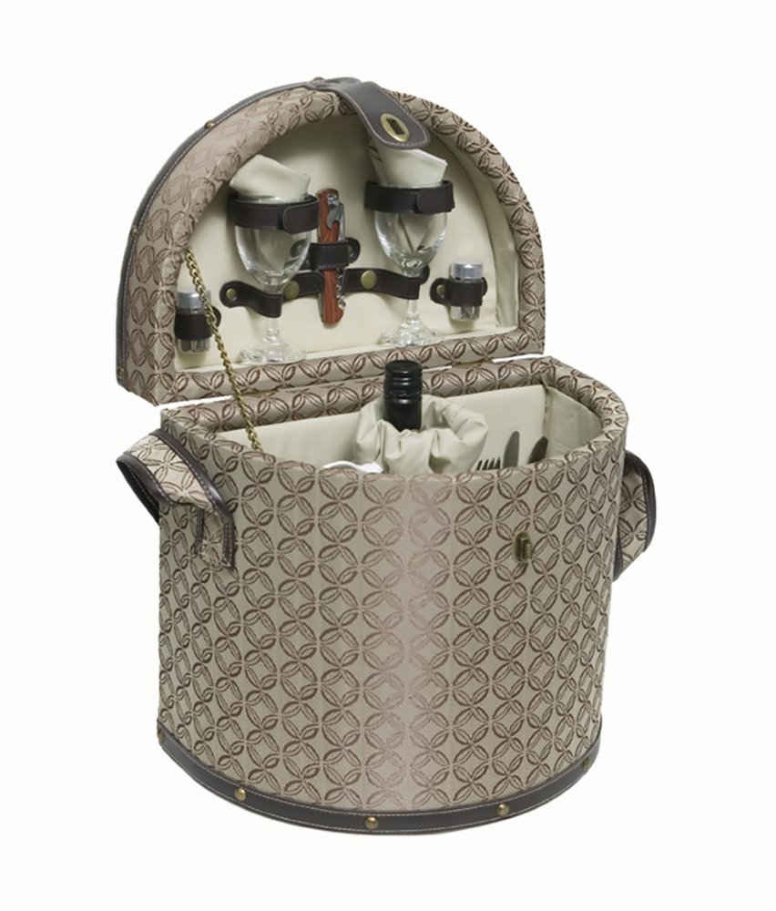 Premium Wooden Picnic Basket with Insulated Cooler - Portable Picnic Carrier for Outdoor Dining, Beach Trips, and Romantic Picnics in The Park