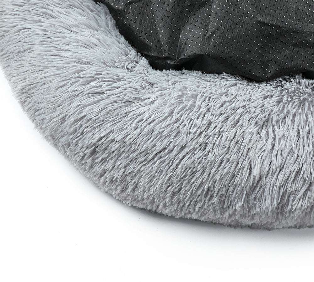 Soft Plush Round Pet Bed for Dogs & Cats - 80cm Cozy Cushion for Indoor Comfort & Nap Time