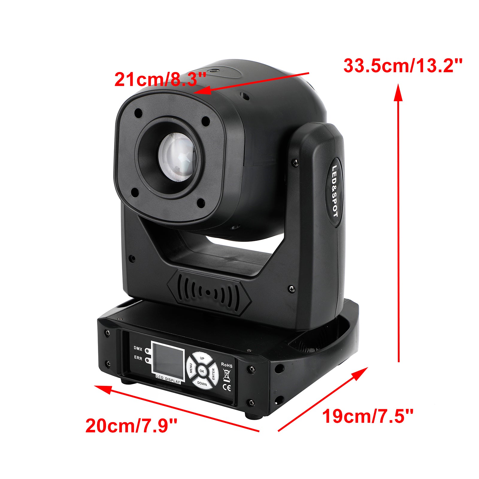 100W LED Moving Head Stage Light with Gobo & DMX Control - Professional DJ Disco Beam Spot Lighting for Parties, Concerts & Stage Performances