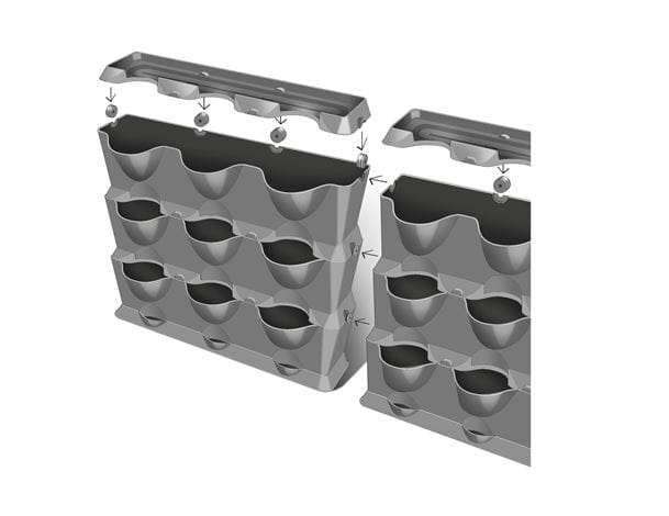 Gardena NatureUp! Vertical Garden Set with Automatic Watering System - Perfect for Balcony, Patio, and Small Space Gardening
