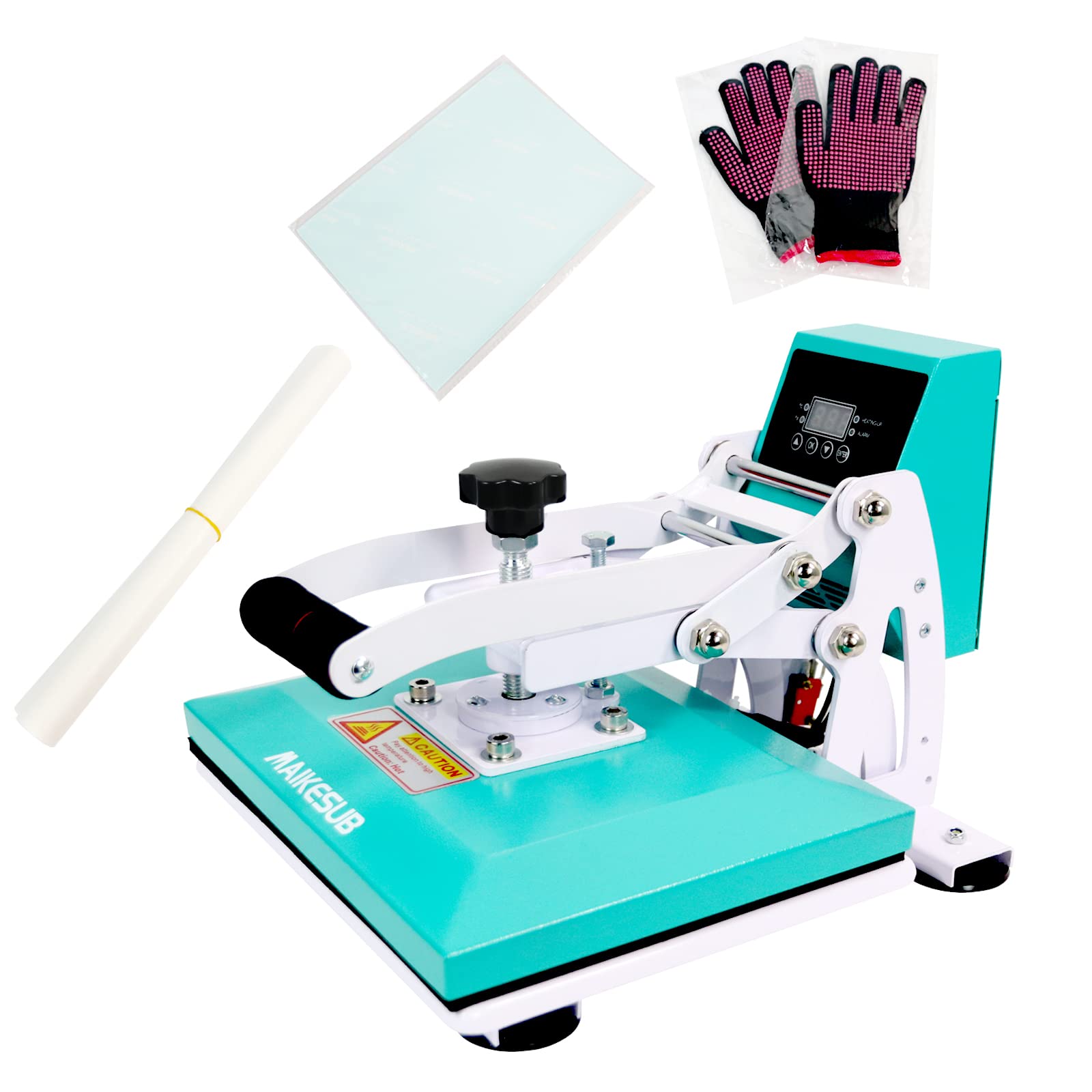 12x10 Inch Heat Press Machine for T-Shirts - Digital Industrial Sublimation Printer for HTV Heat Transfer Vinyl - Intelligent Green Press Machine for DIY Crafts, Custom Apparel & Sublimation Projects - Perfect for T-Shirts, Mugs, Hats & Home Decor