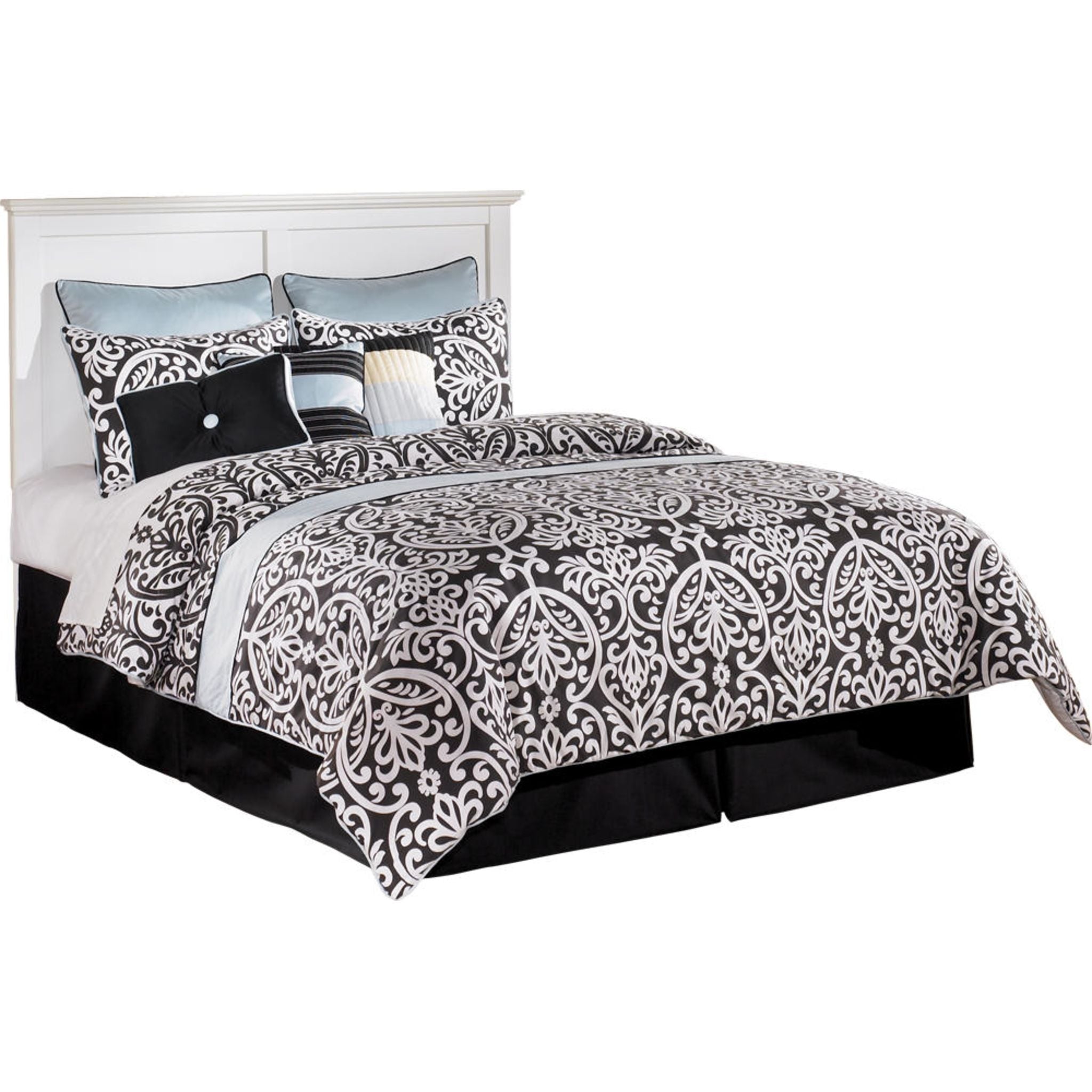 Bostwick Shoals Queen Panel Headboard in White - Elegant Upholstered Bed Frame Headboard for Bedroom Decor, Perfect for Master Bedroom or Guest Room