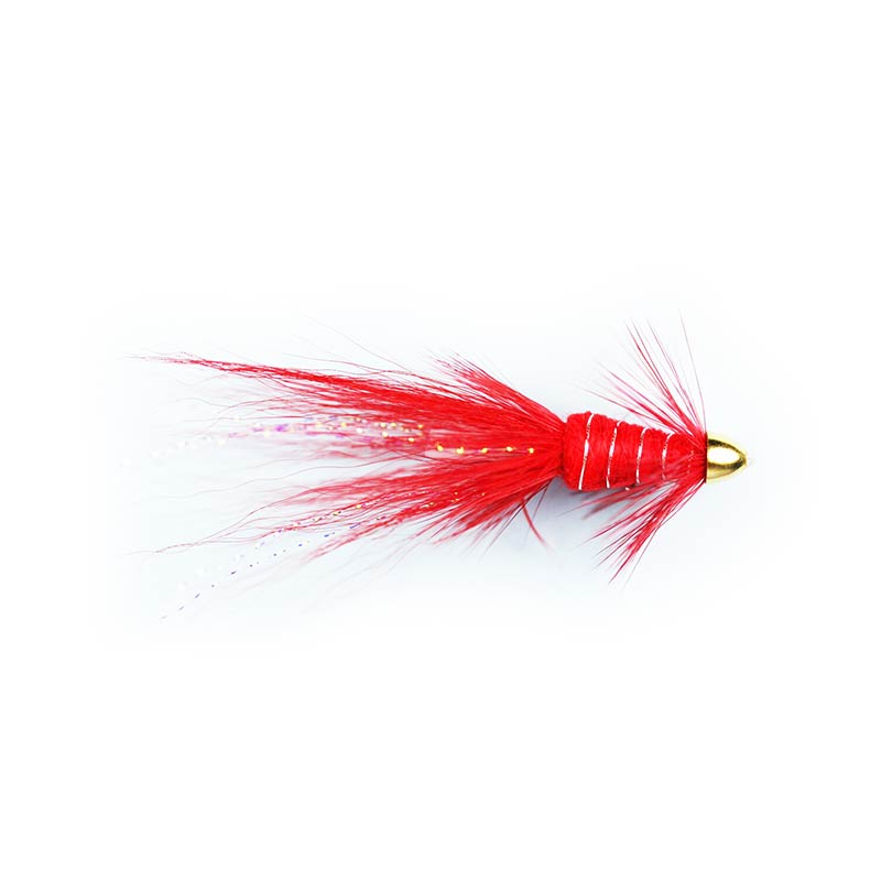 Premium Caledonia Red Snaelda Fly Fishing Lures - Hand-Tied for Trout & Salmon - Perfect for Freshwater Streams & Rivers