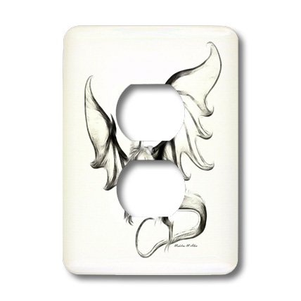 3D Rose Dragon Wall Outlet Cover - Decorative Electrical Outlet Cover Plate with 2 Plug Slots - Perfect for Home, Office, and Kids Room Decor