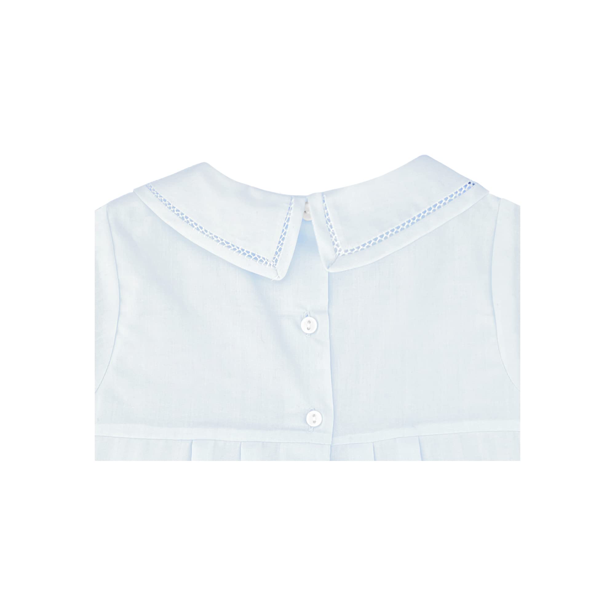 Adorable Baby Boys' Romper with Smocking & Faggoting Details - Perfect for Playdates, Photo Shoots & Special Occasions