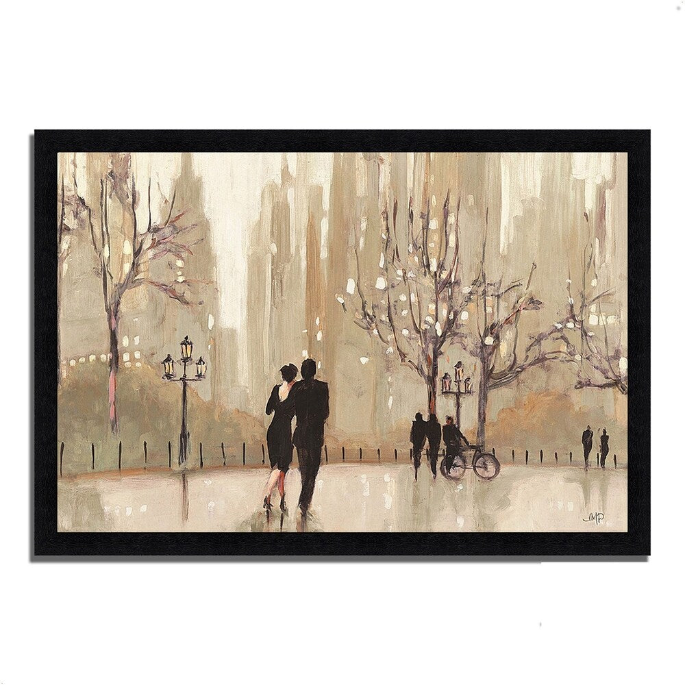 Julia Purinton Framed Neutral Evening Out Painting Print - Elegant Wall Art for Living Room, Bedroom & Office Decor