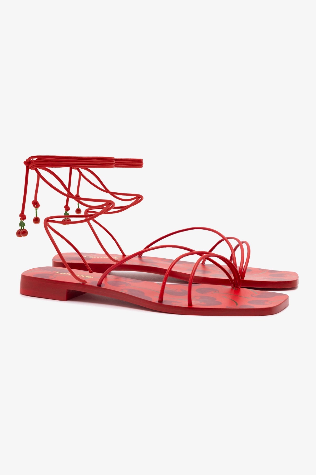 Nadia Women's Flat Sandals - Comfortable Leather Slip-On Shoes for Summer, Beach & Casual Wear - Scarlet Red