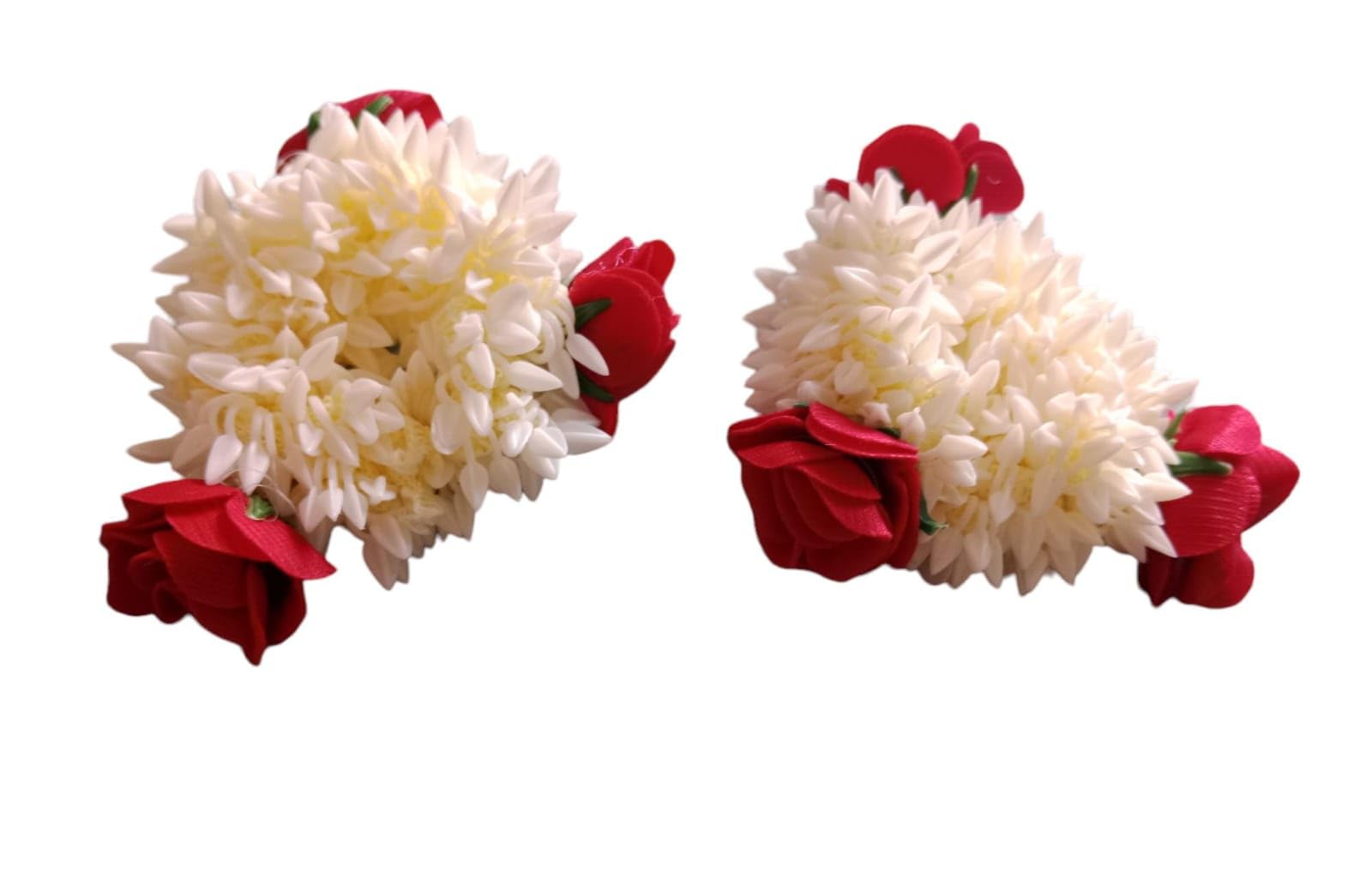 Women & Girls Hair Gajra - Pack of 4 Floral Hair Accessories for Weddings, Parties & Festivals | Boho Style Hair Jewelry for Braids & Buns
