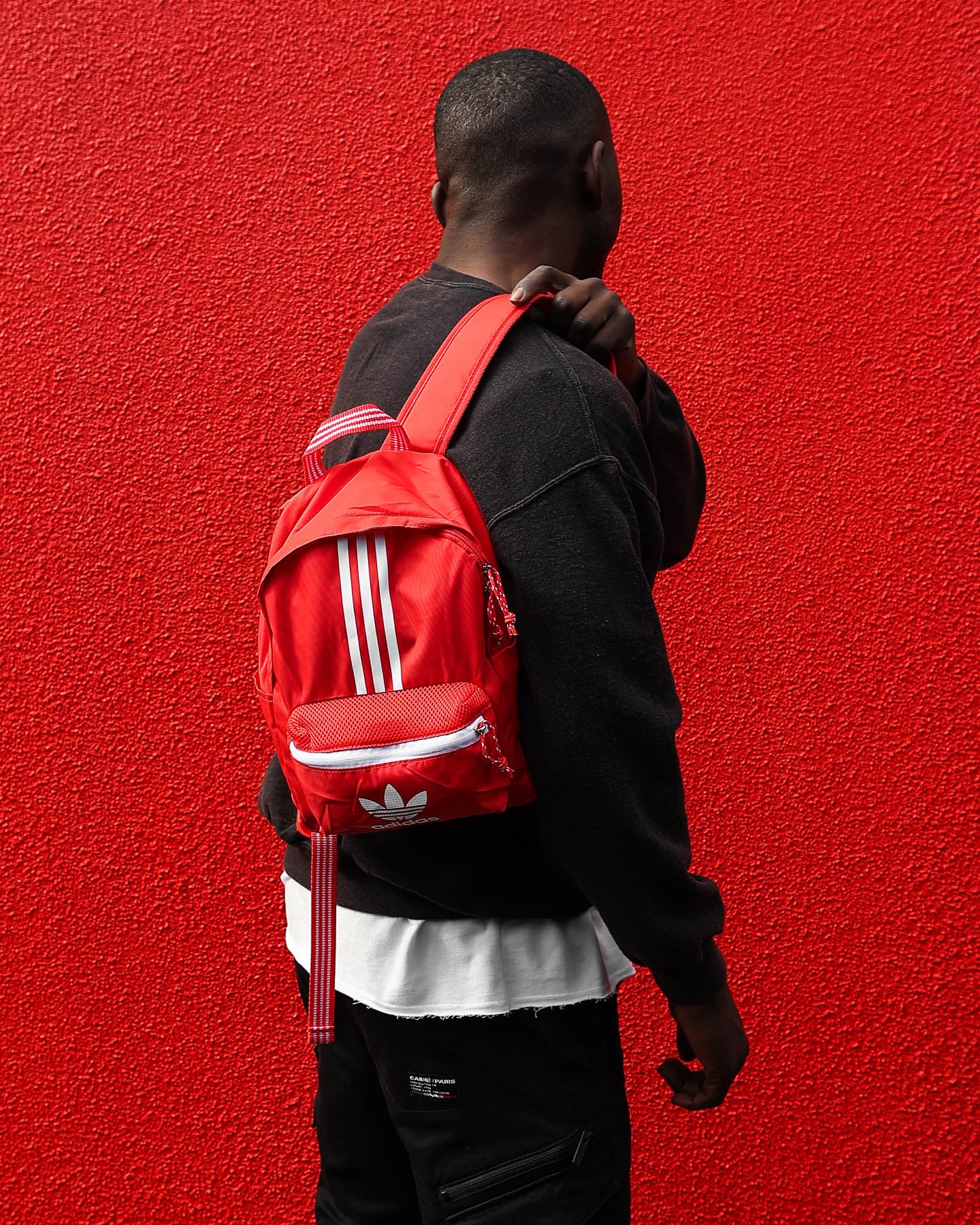 Adidas Small Backpack for Women & Men - Lightweight Red and White Sports Backpack for Gym, Travel, School & Everyday Use