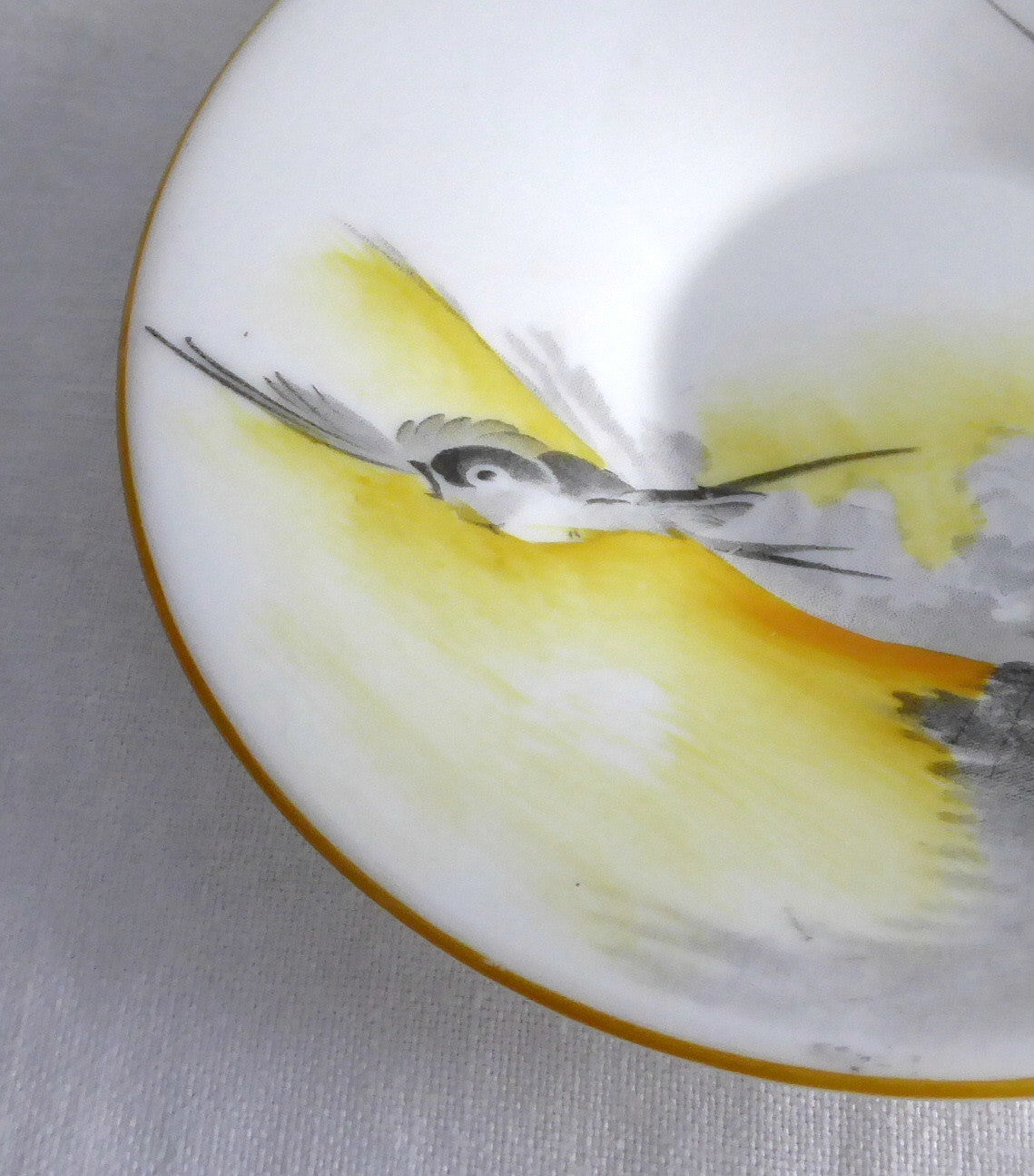 Vintage Shelley Art Deco Lakeland Cup and Saucer Set - 1930s Landscape Bird Design, Regent Shape Demi - Perfect for Tea Collectors & English Afternoon Tea Parties