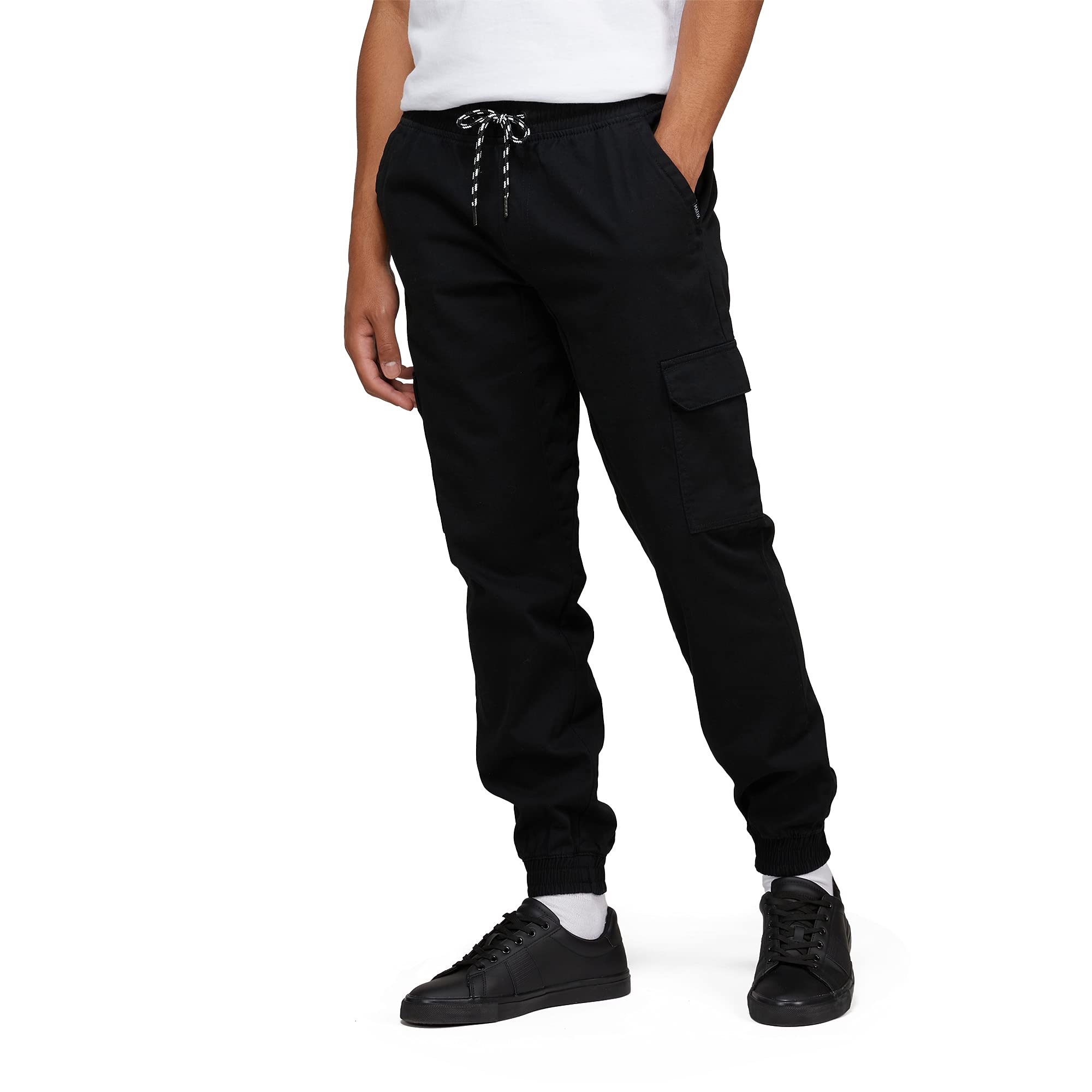 Men's Stretch Twill Cargo Jogger Pants - Comfortable & Stylish Casual Workout Pants for Running, Gym & Outdoor Activities