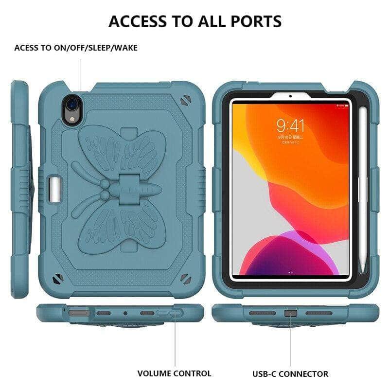 iPad Mini 6 Case with Stand - Shockproof Silicone Protective Cover for Kids | Perfect for School, Travel & Playtime