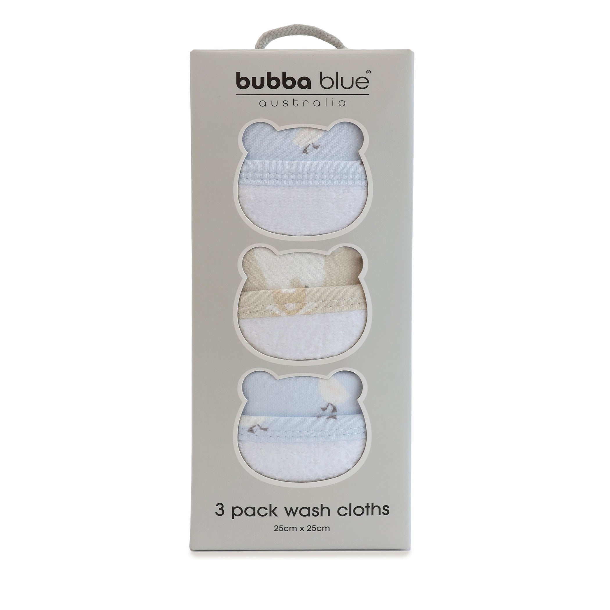Premium 3-Pack Soft Wash Cloths - Sky Blue & Almond - Gentle Bath & Face Towels for Spa, Baby Care & Makeup Removal