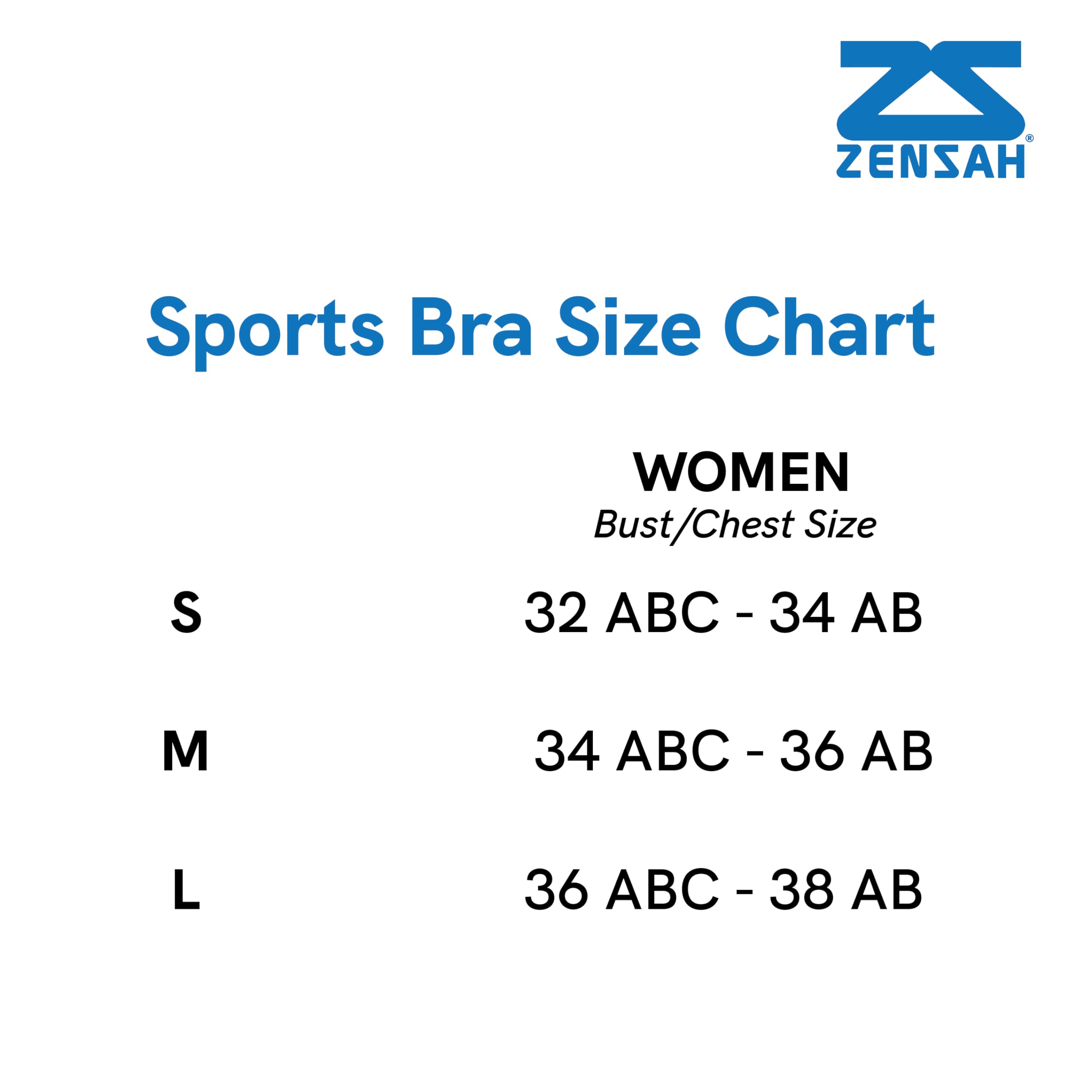 Zensah Racey Running Sports Bra for Women - Low Impact Workout, Gym & Yoga Support Racerback Top - Perfect for Running, Training & Active Lifestyles