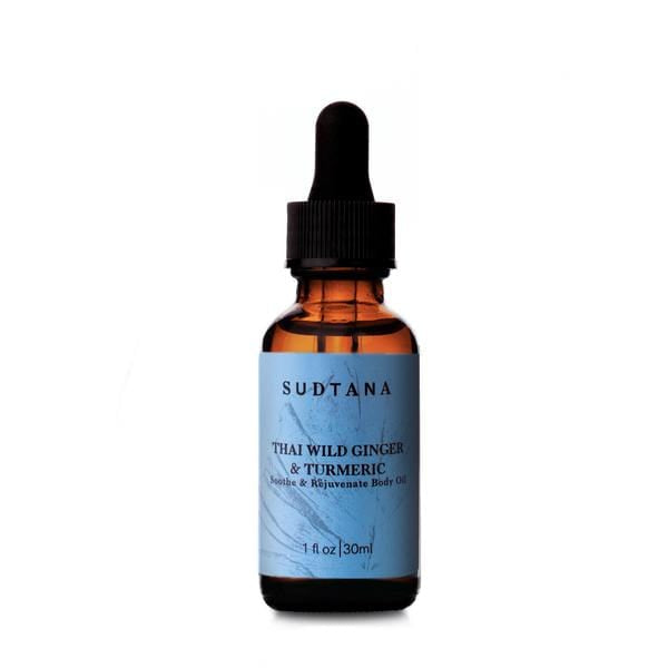 Organic Thai Wild Ginger & Turmeric Body Oil for Skin Rejuvenation - Hydrating & Anti-Aging Massage Oil for Relaxation & Self-Care Rituals