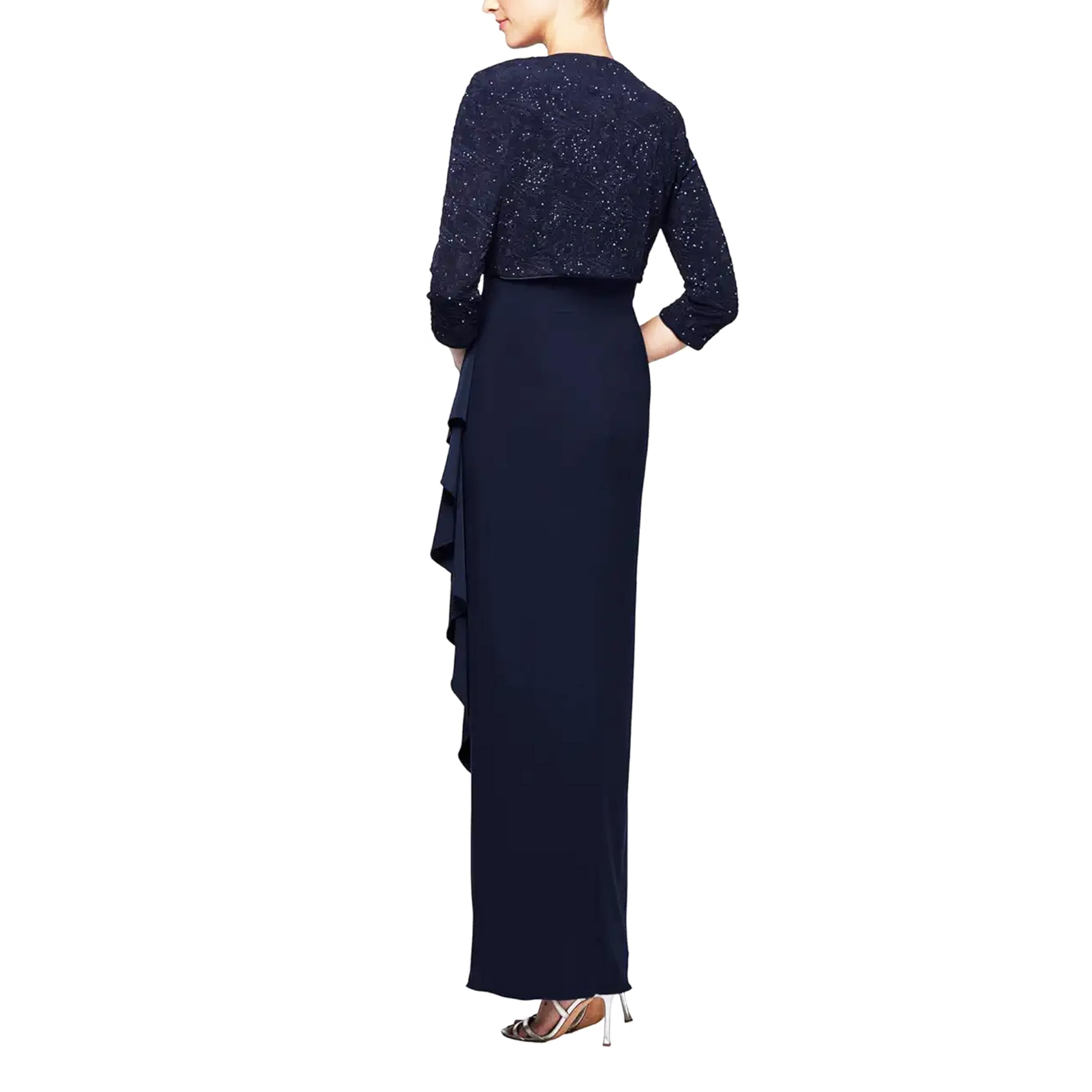 Alex Evenings Women's Empire Waist Bolero Jacket Dress - Formal Evening Gown for Weddings, Parties & Special Occasions (Petite & Regular Sizes) - Close Out Sale