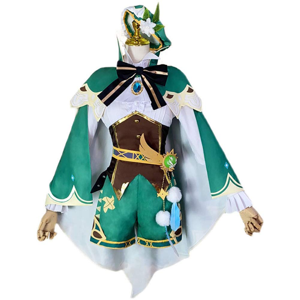 Genshin Impact Venti Cosplay Costume Outfit - Full Set for Anime Conventions & Halloween Costume Party