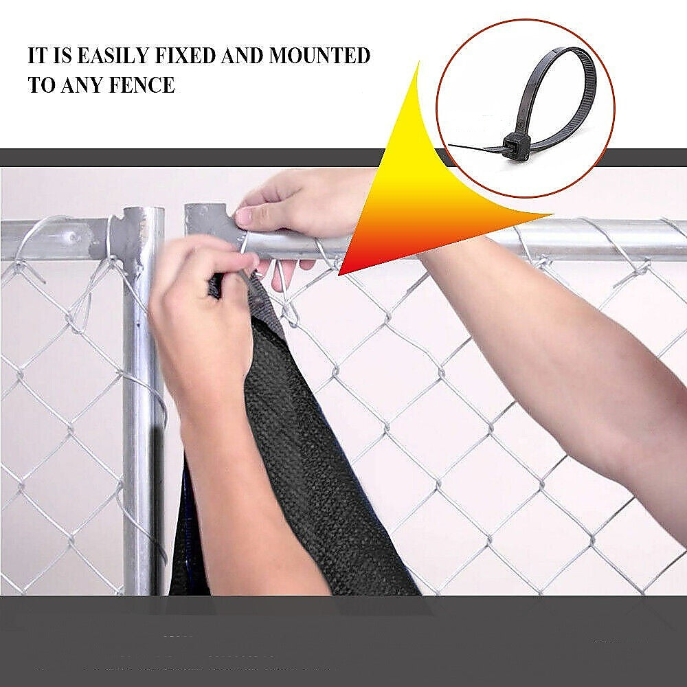 15m x 2m Premium Fence Windscreen Privacy Screen - Durable Coffee Fabric Mesh Shade Cover for Garden, Patio, and Outdoor Privacy Protection - Perfect for Backyard, Poolside, and Sports Court Enclosures