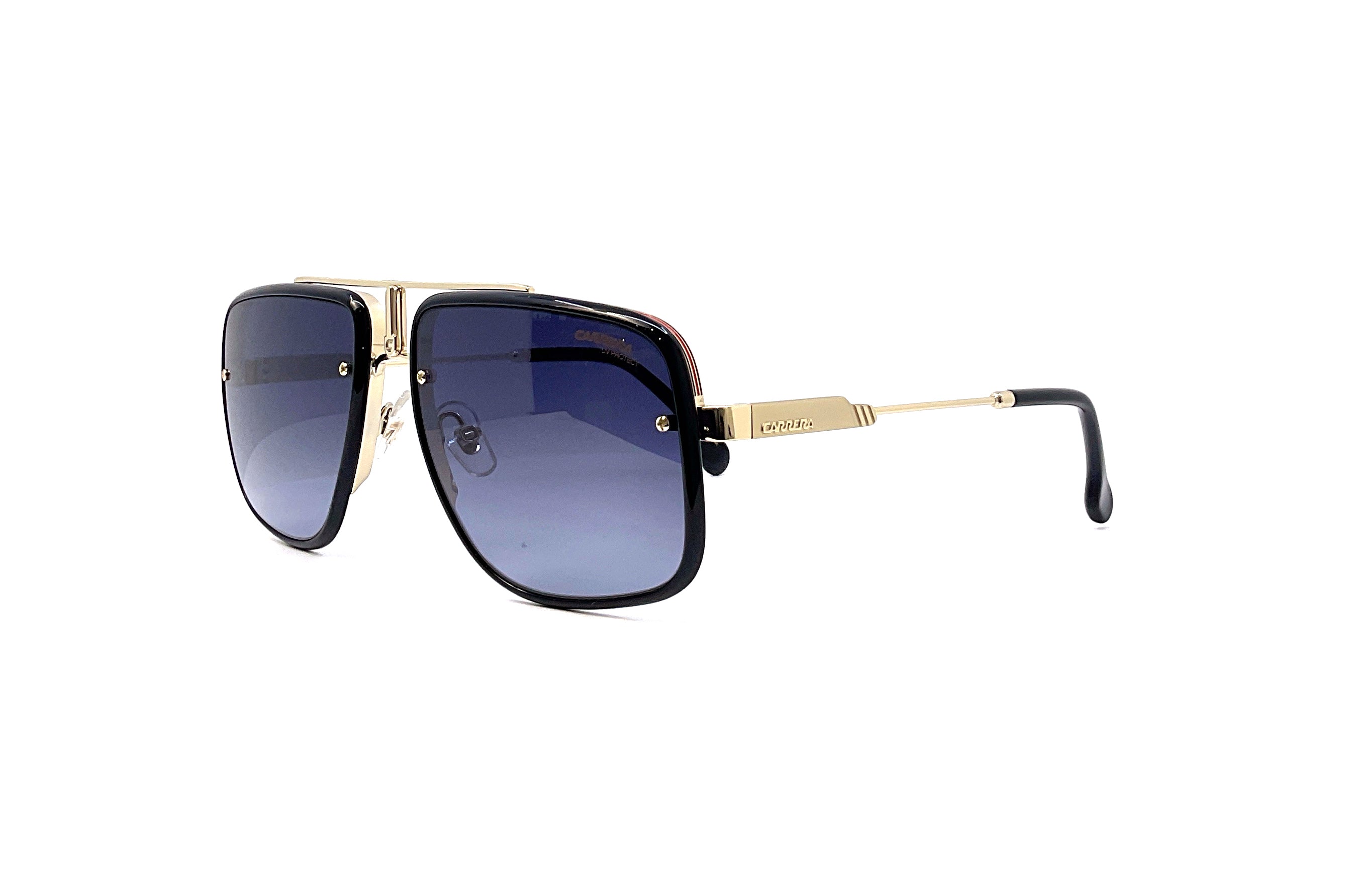 Carrera Glory II Sunglasses - Gold & Black Aviator Style for Men & Women | UV Protection, Polarized Lenses | Perfect for Driving, Beach, and Outdoor Activities
