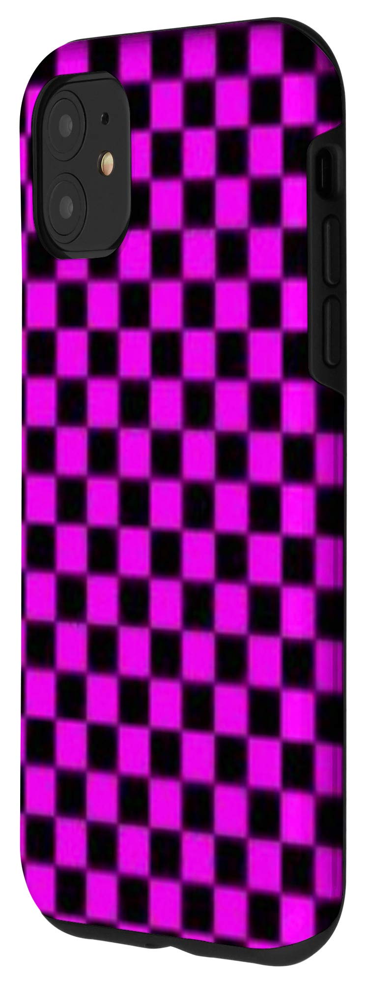 iPhone 11 Case - Purple & Black Checkerboard Design | Shockproof Protective Cover | Perfect Gift for iPhone 11 Users | Ideal for Daily Use, Travel & Outdoor Activities