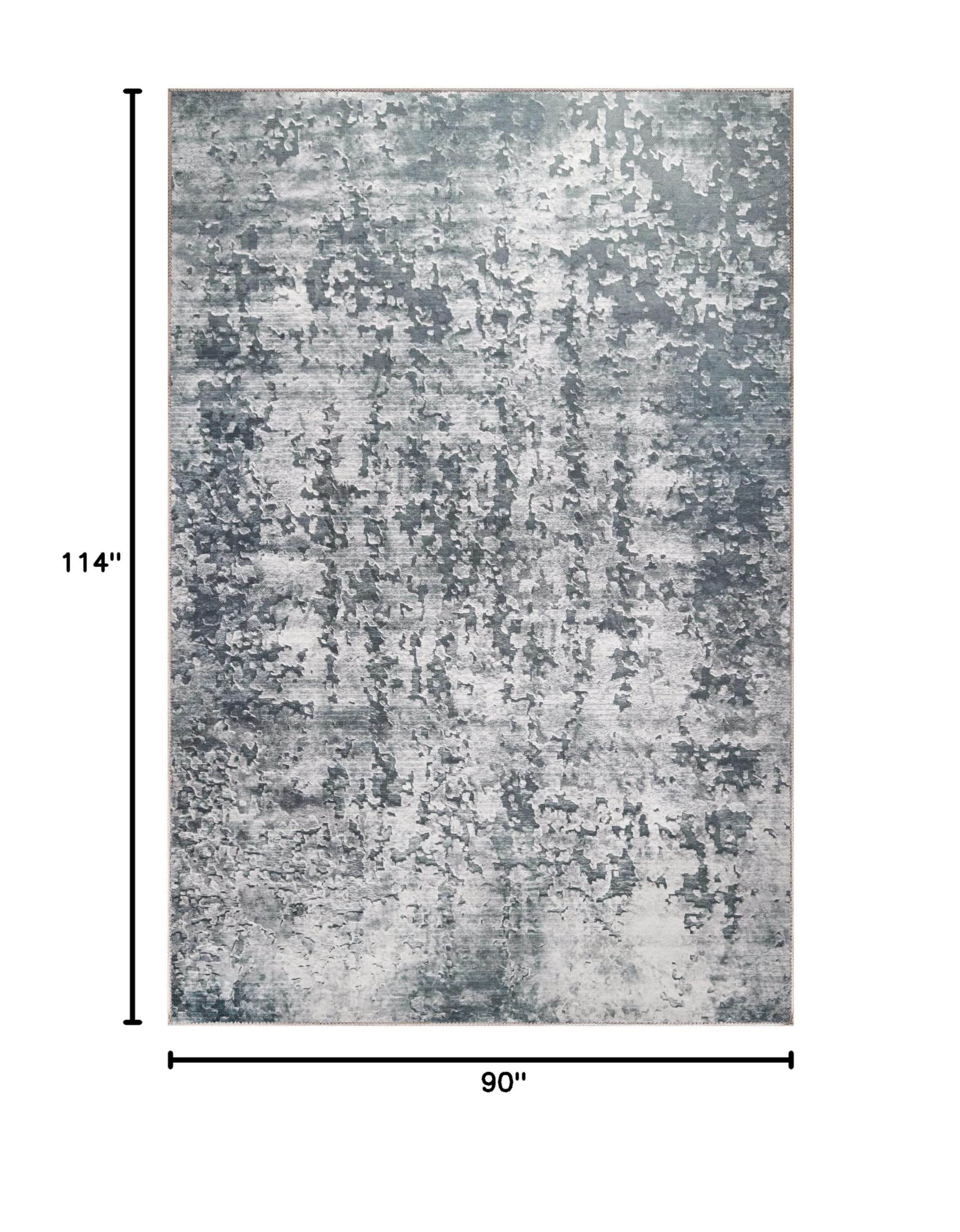 Modern Abstract Area Rug - Soft Cotton Backed Indoor Carpet for Living Room, Bedroom, Office - 7'6