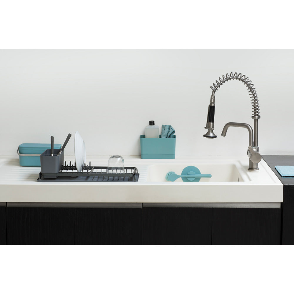 Stainless Steel Dish Drying Rack - Large Capacity Kitchen Organizer with Drain Board, Dark Grey | Perfect for Countertop Space Saving & Dishware Storage