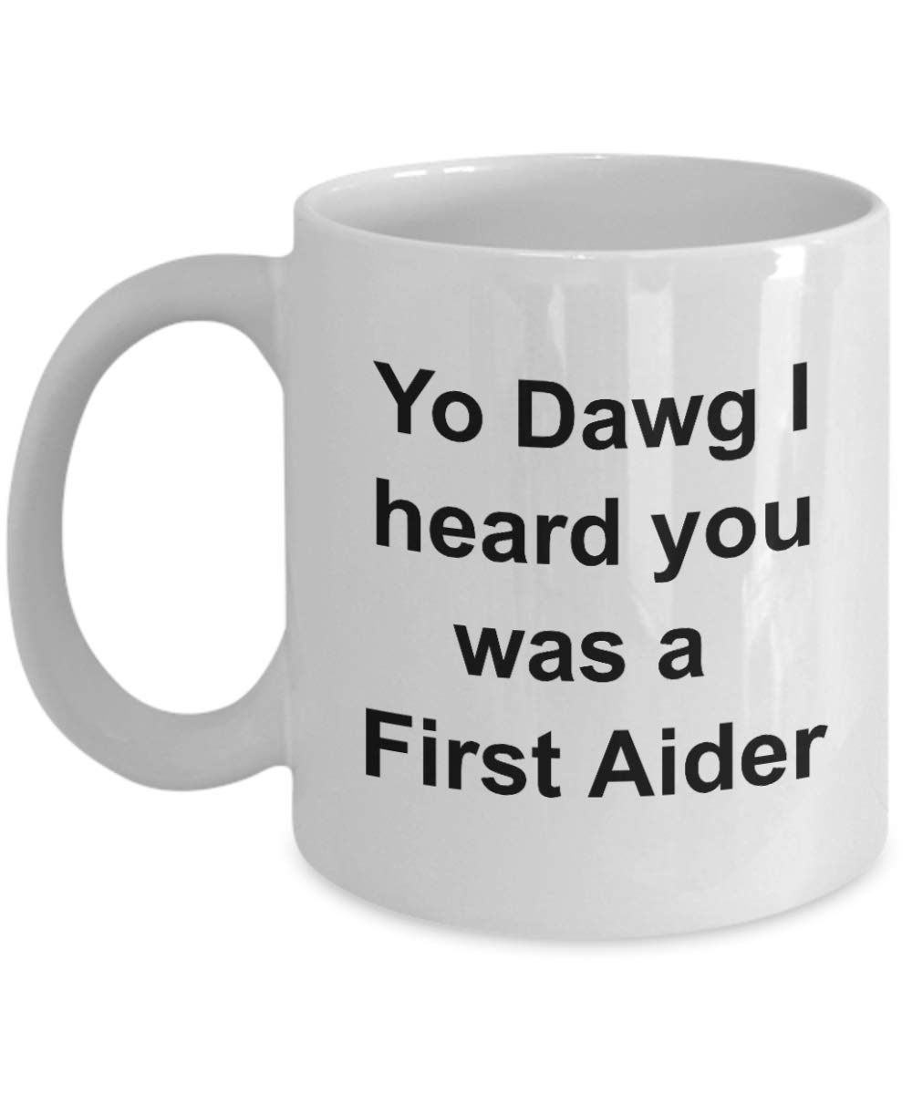 First Aid Coffee Mug - Insulated Travel Mug with Handle - Funny & Cool Gift for Nurses, Doctors, EMTs - Perfect for Office, Hospital & Emergency Use