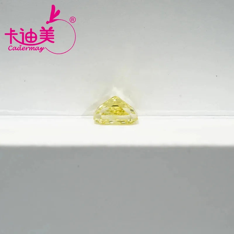 1.066CT Radiant Cut Fancy Yellow VS1 Clarity HTHP Lab Grown Loose Diamond - CADERMAY Gemstone for Jewelry Making, Engagement Rings & Custom Pendants