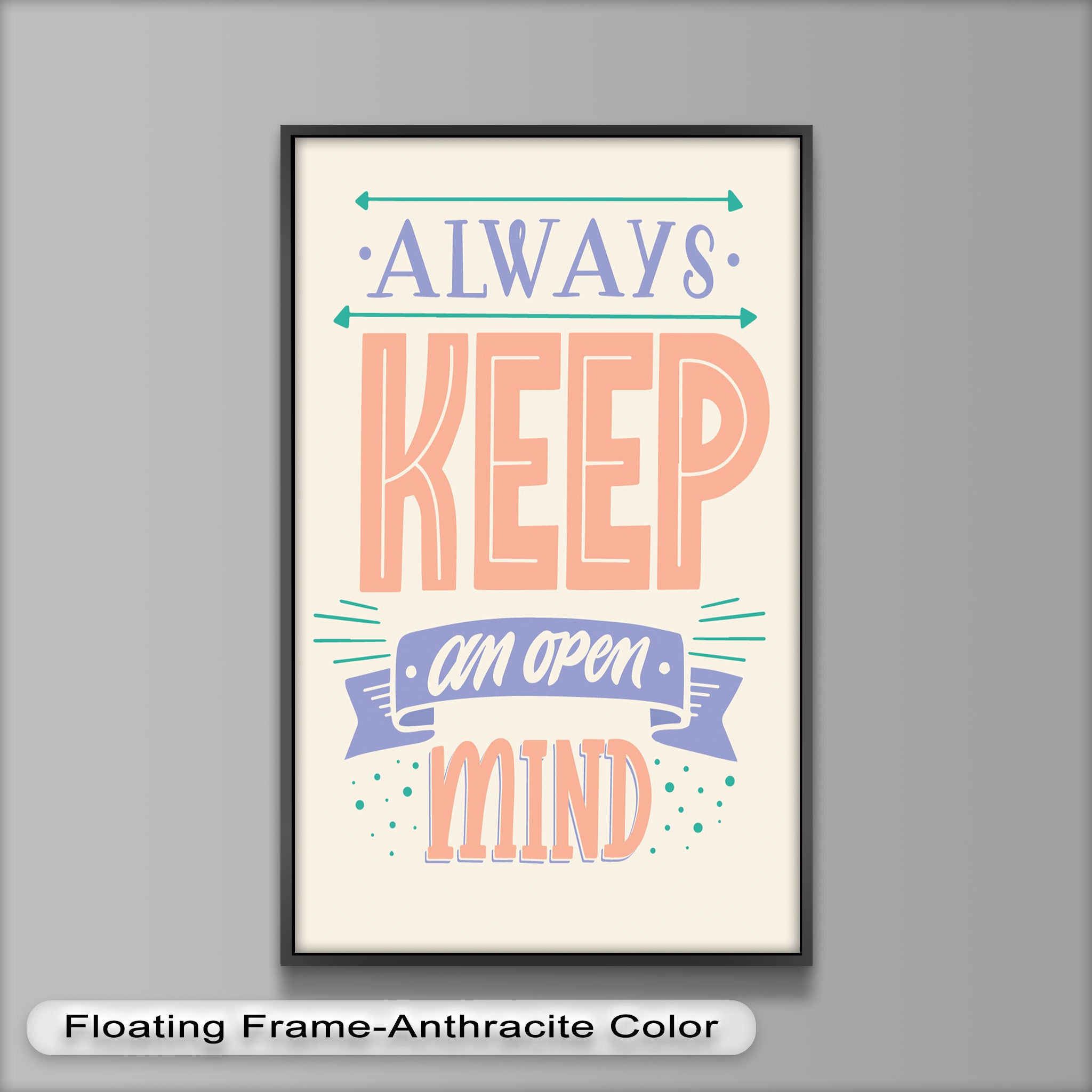 Pastel Typography Oil Painting - Inspirational Wall Art for Home & Office Decor - Perfect for Living Room, Bedroom, or Gift