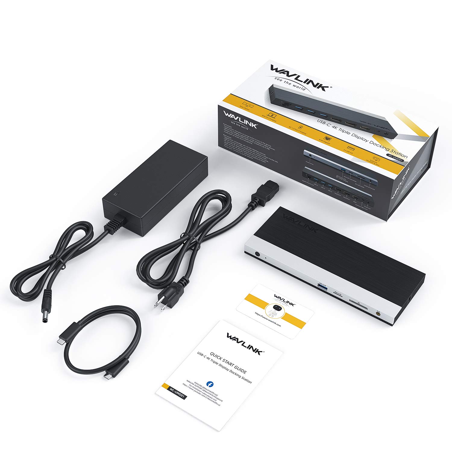 WAVLINK 13-in-1 USB C Docking Station with Triple Display, 2 DisplayPort & HDMI, Ethernet, 4 USB 3.0 Ports, SD/TF Card Reader - Compatible with MacBook Pro, Dell XPS 13/15, HP, Lenovo Yoga - Perfect for Home Office, Gaming & Multi-Tasking Workstations