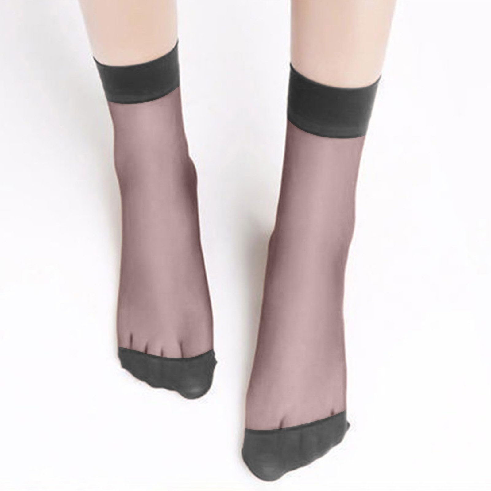 YOLAI 10 Pairs Women's Sheer Mesh Lace Ankle Socks - Breathable Summer Thin Crew Socks in Black Grid Pattern, One Size Fits Most - Perfect for Casual Wear, Office & Summer Outfits