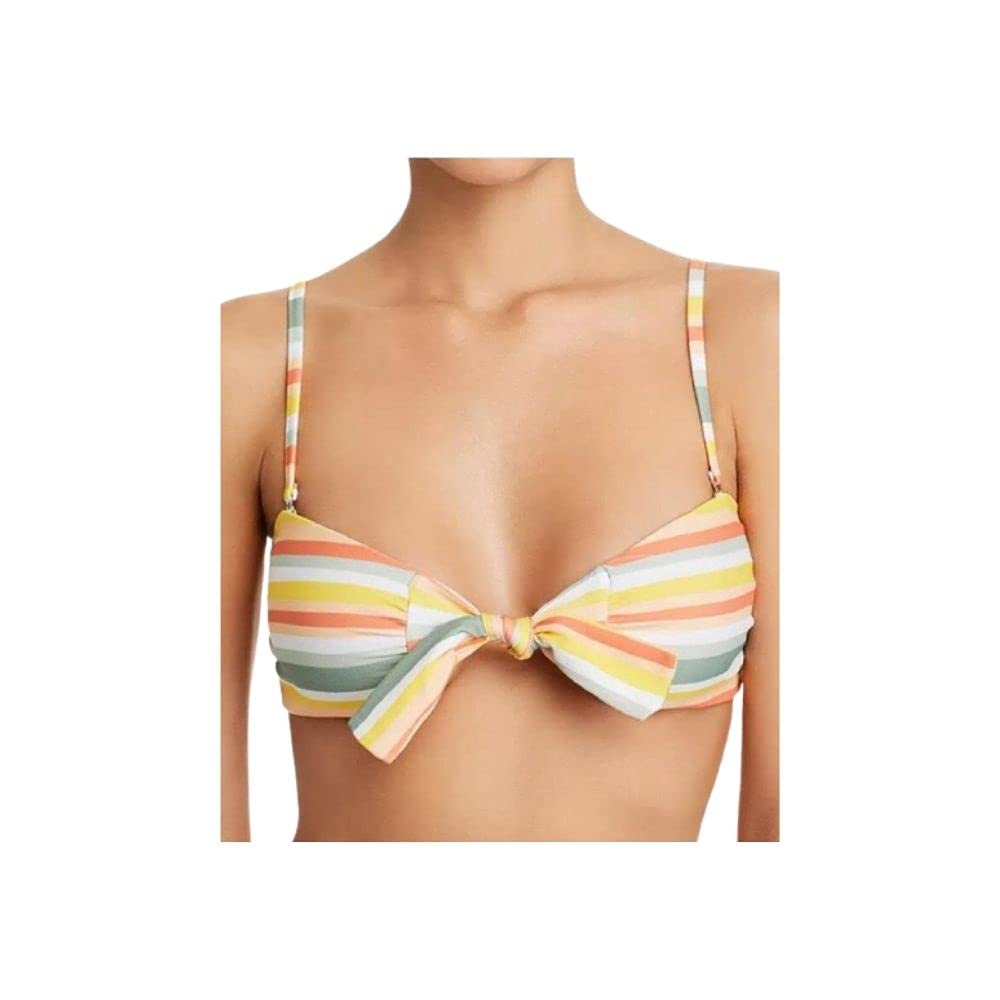 MINKPINK Mamba Tie-Front Bandeau Bikini Top - Multi Color, XS - Sexy Swimwear for Beach, Pool & Summer Vacations
