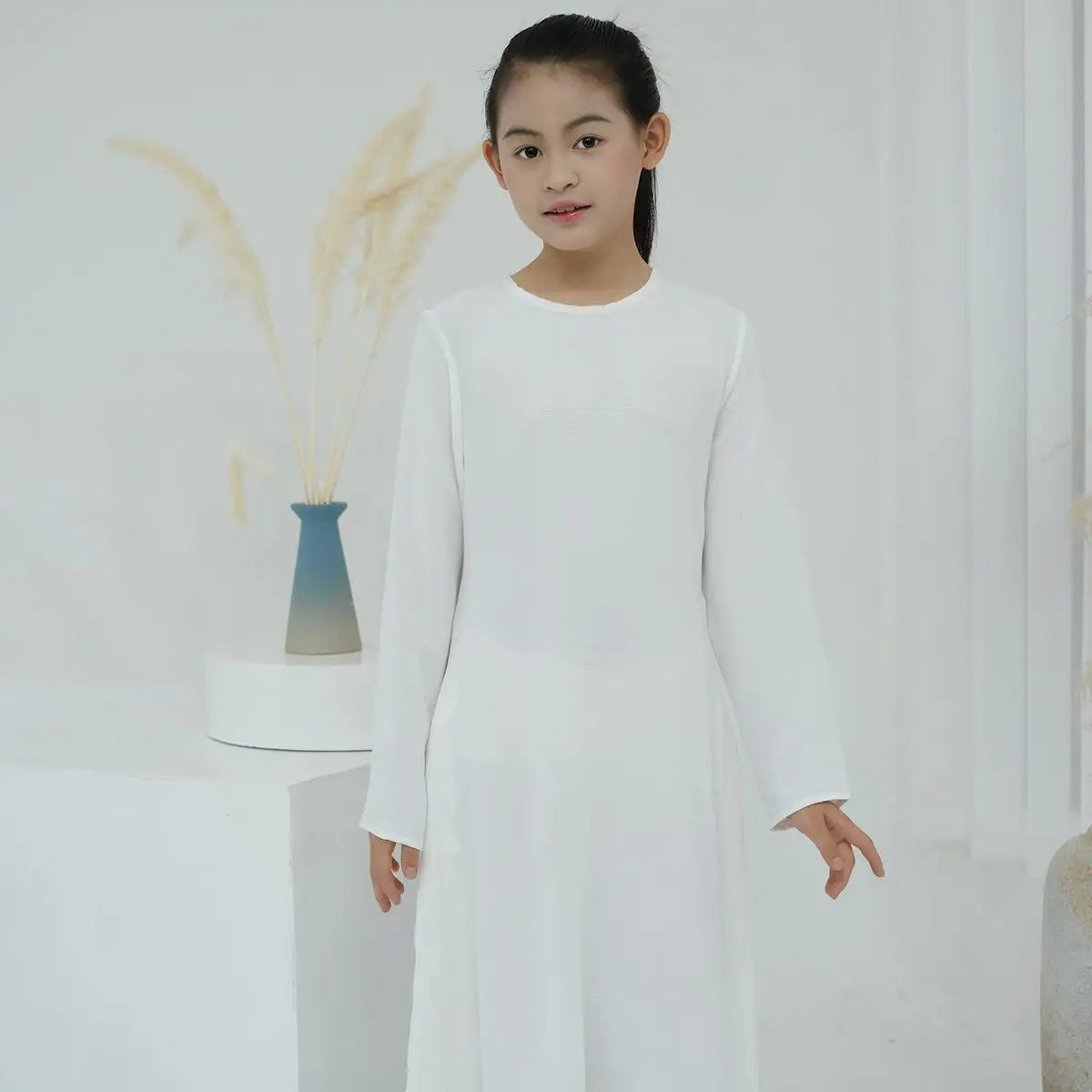 Middle Eastern Arab Girls' Abaya Inner Dress - Modest Underdress for Kids - Perfect for School, Prayer & Special Occasions