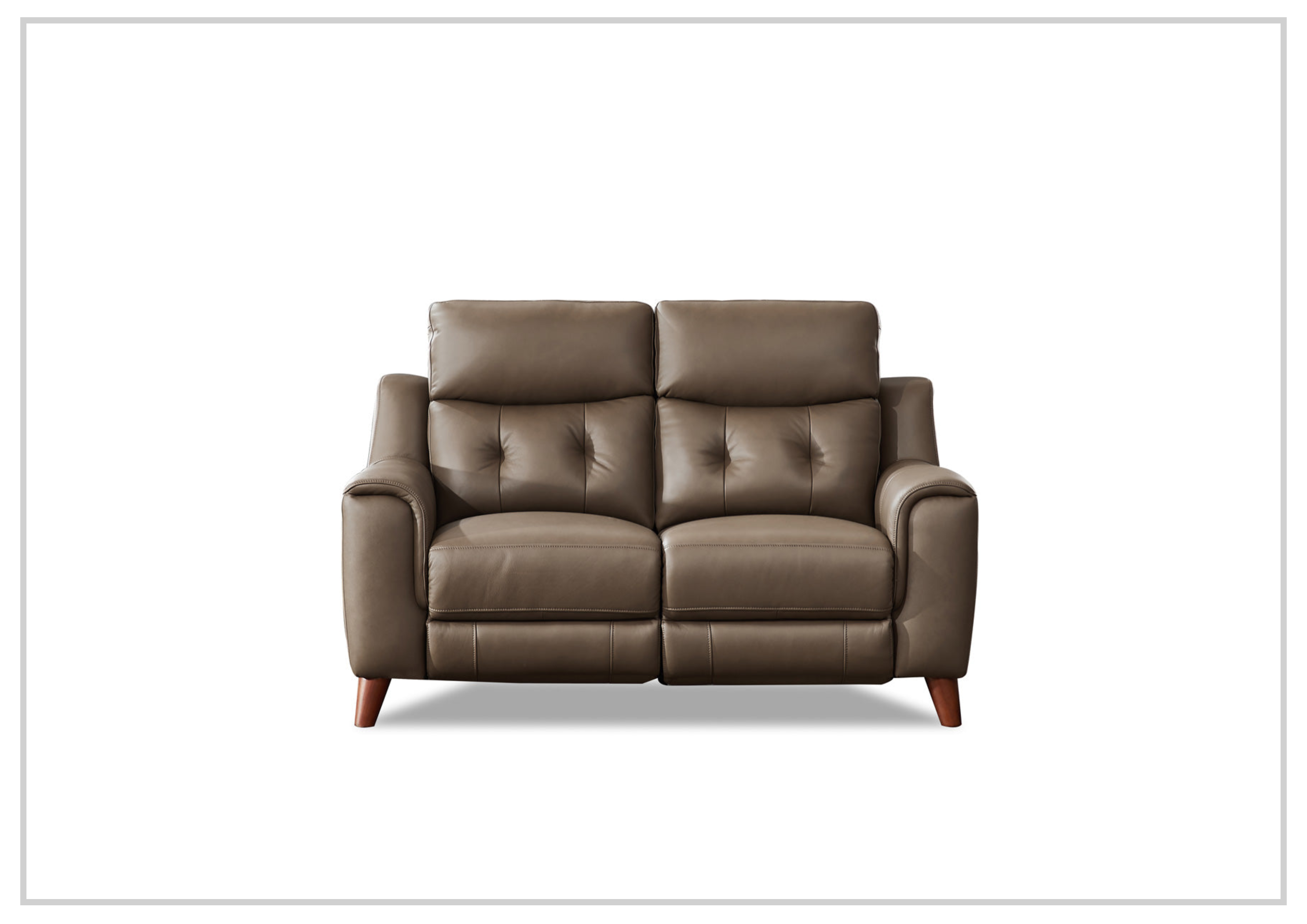 Hydeline Torino Top Grain Leather 2-Seater Power Recliner Sofa with Adjustable Headrest - Perfect for Living Room, Home Theater & Relaxation