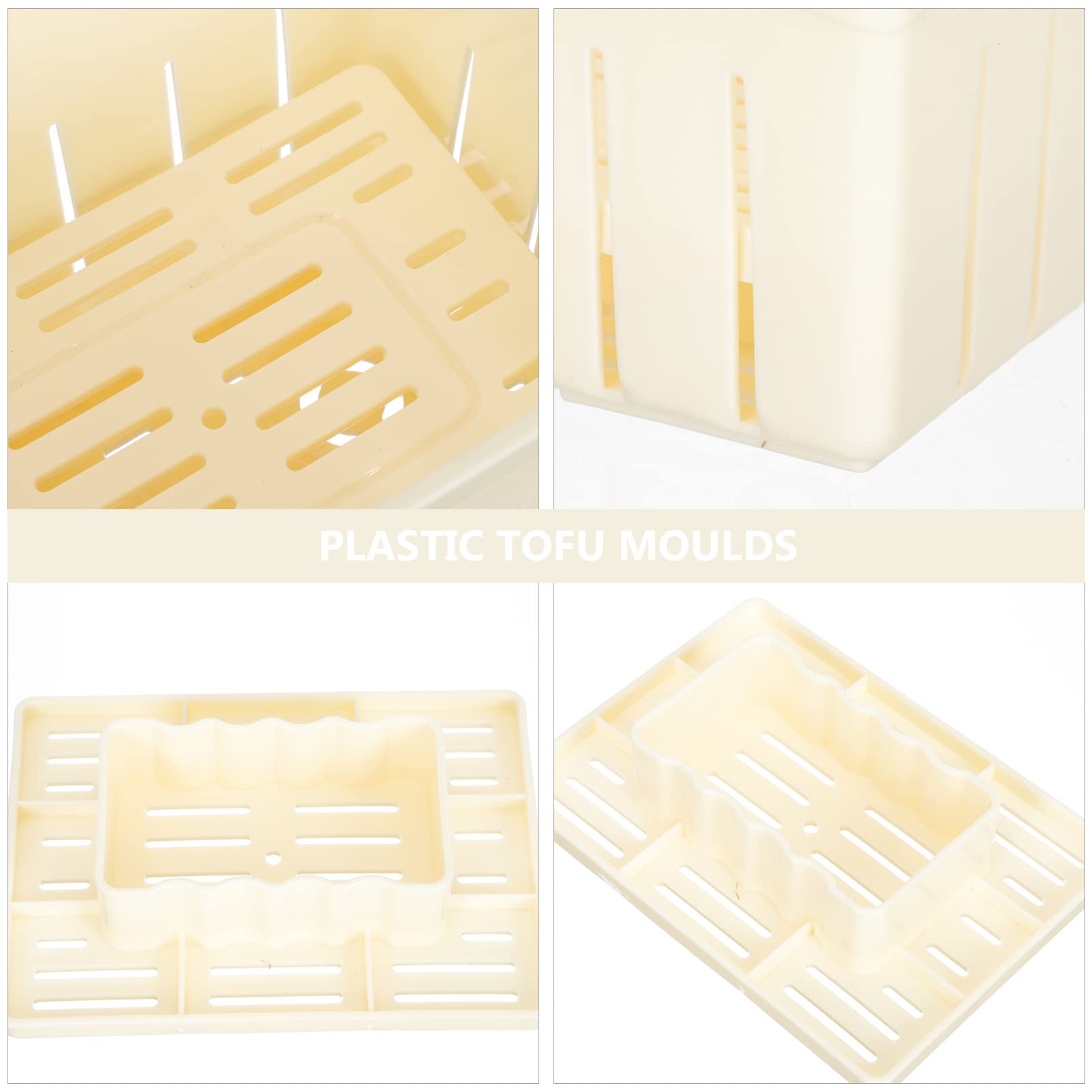 2-Pack Plastic Tofu Press Mold Kit - DIY Soybean Curd Maker for Homemade Tofu - Perfect for Vegan Cooking, Meal Prep & Asian Cuisine