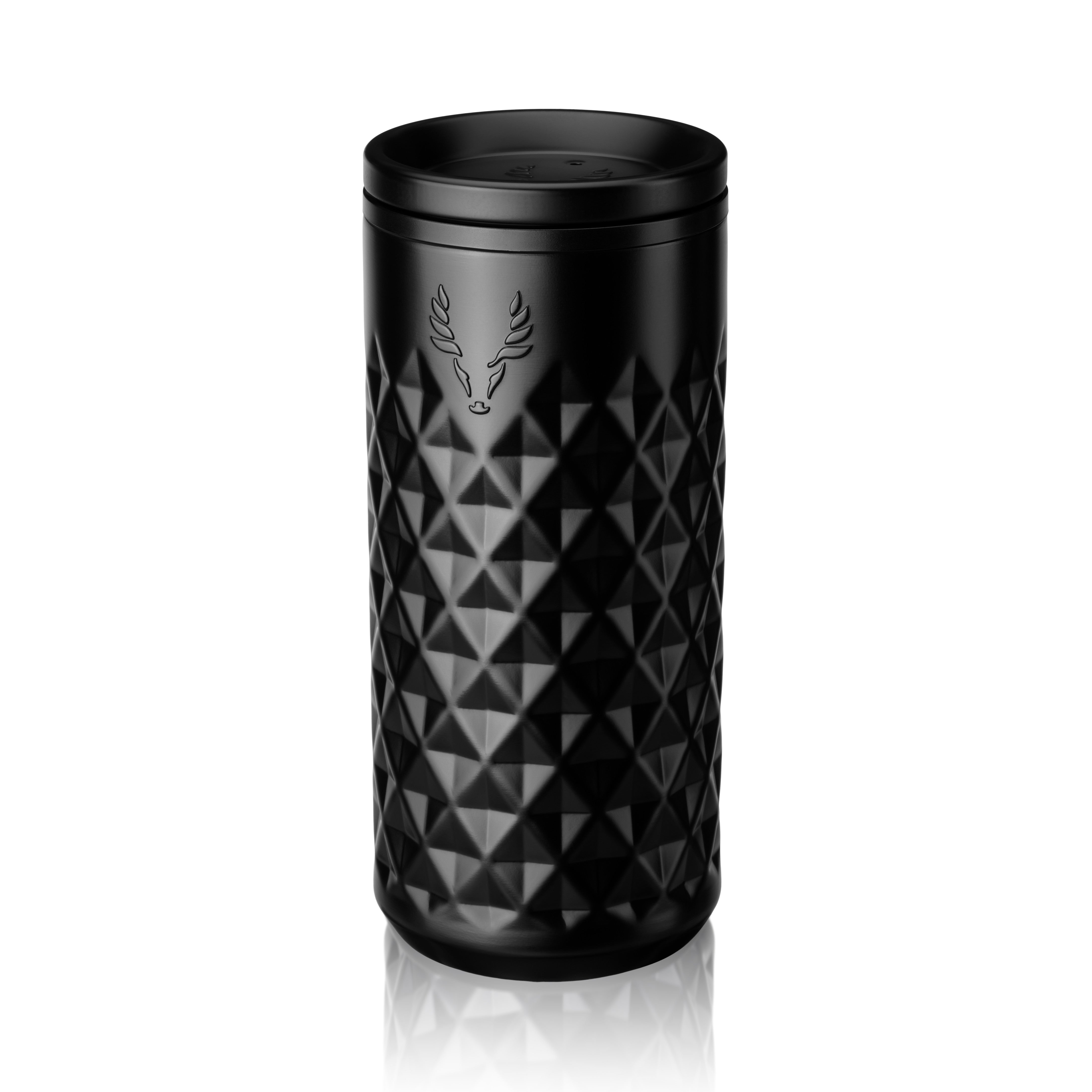 Premium Stainless Steel Highball Tumbler with Lid - 20oz Insulated Travel Mug for Hot & Cold Drinks - Obsidian Black - Perfect for Coffee, Tea, Cocktails & Outdoor Adventures