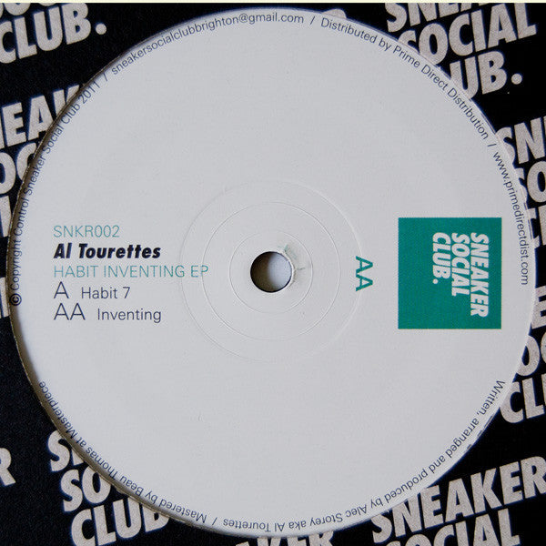 Al Tourettes - Habit Inventing EP 12 Vinyl Record | Sneaker Social Club SNKR002 | Limited Edition Electronic Music for DJs & Collectors