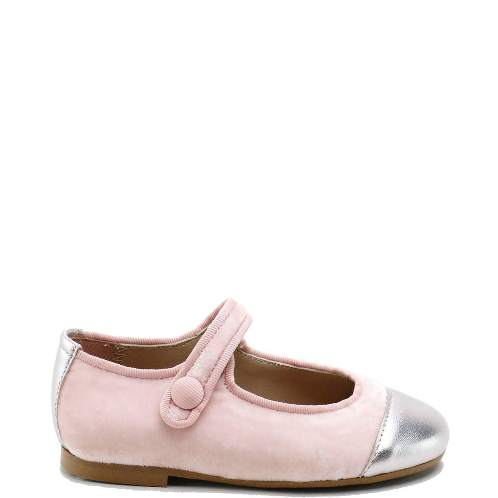 Pink & Silver Captoe Mary Jane Shoes for Baby Girls - Comfortable & Stylish First Walkers for Parties, Photos & Special Occasions