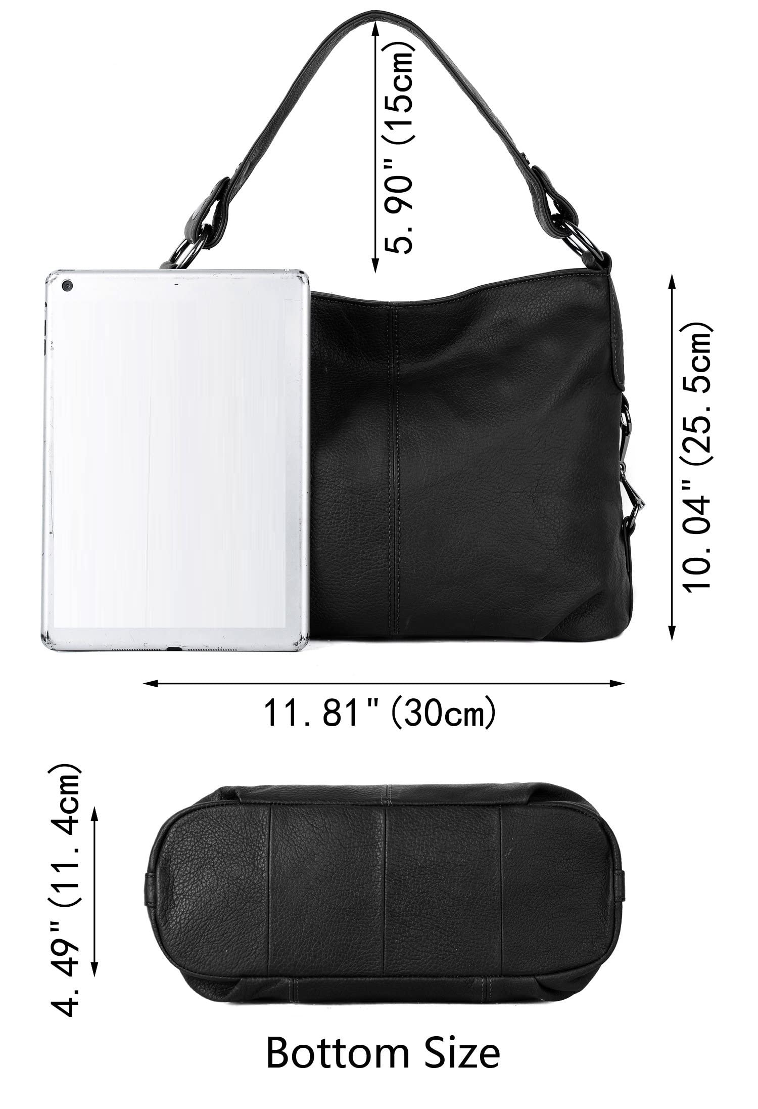YALUXE Genuine Leather Shoulder Bag for Women - Stylish Hobo Purse & Crossbody Handbag - Perfect for Work, Travel & Everyday Use