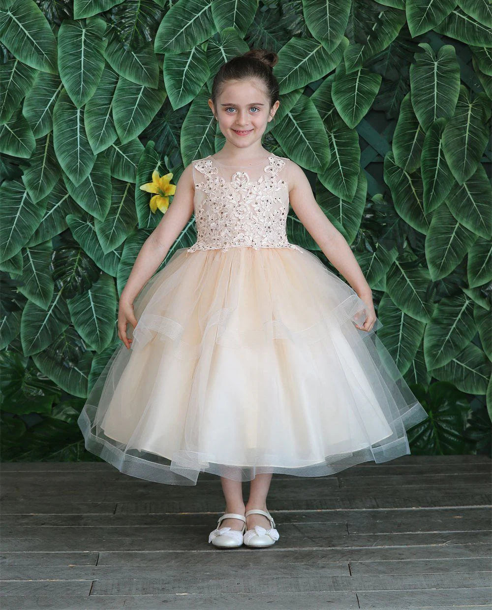 Elegant Party & Flower Girl Dress (D 792) - Perfect for Weddings, Birthday Parties & Special Occasions