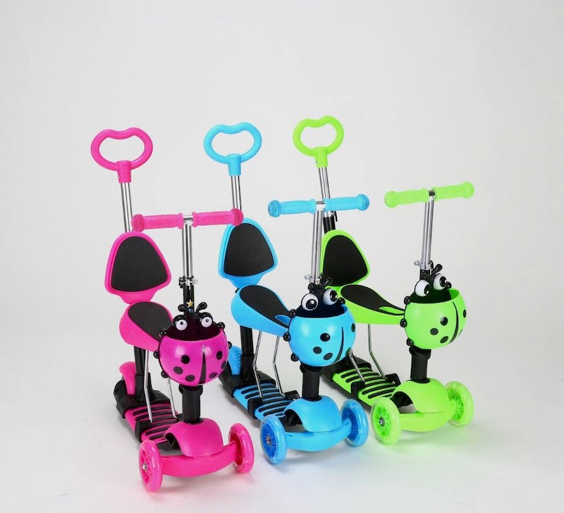 3-in-1 Adjustable Kids Kick Scooter with LED Wheels - Convertible Toddler to Big Kid Scooter for Boys & Girls - Perfect for Commuting, Park Rides & Outdoor Play