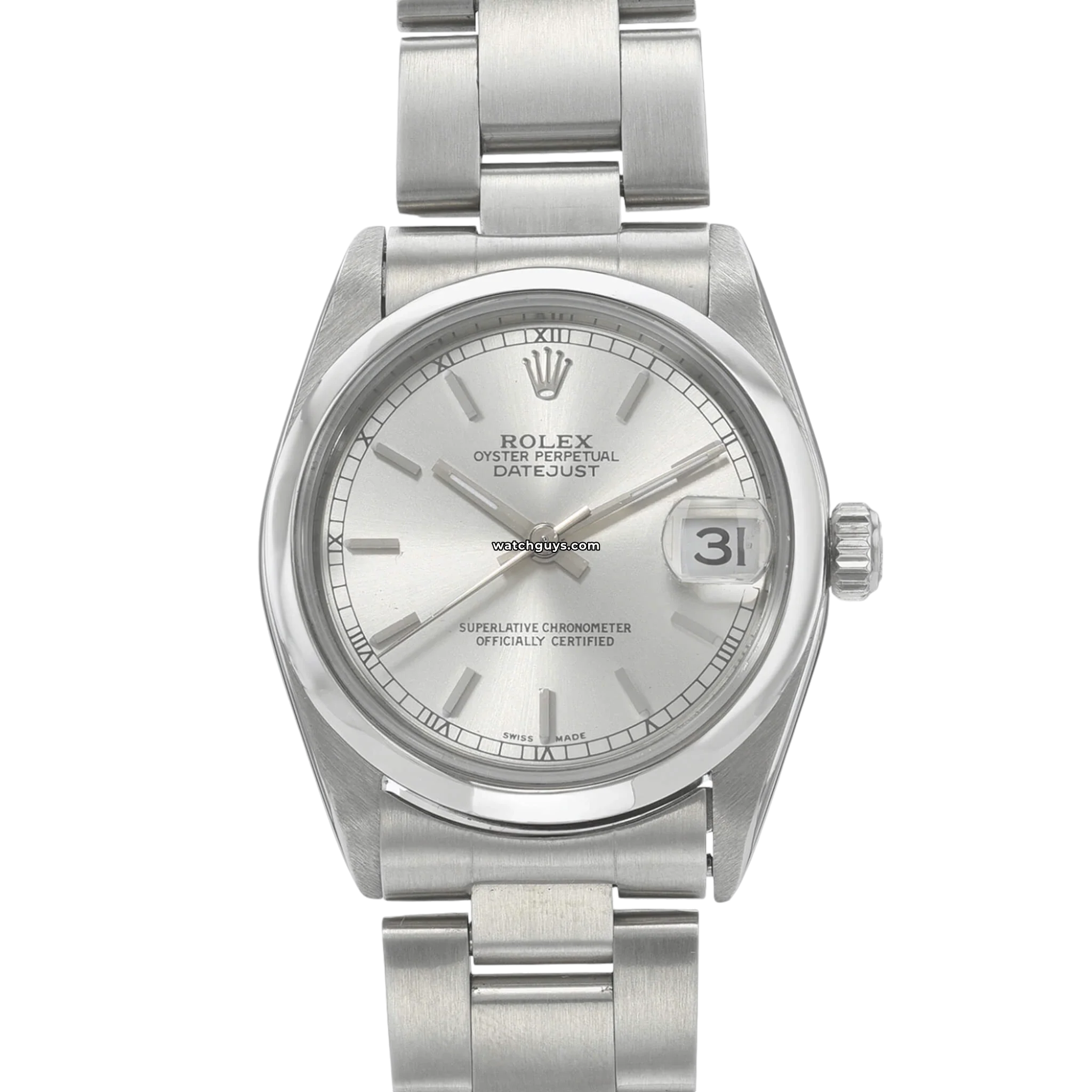 Authentic Rolex Datejust 78240 Silver Dial Stainless Steel Watch - Perfect for Business, Formal Events & Luxury Gift Giving