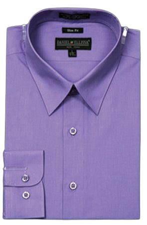 Daniel Ellissa CVC Slim Fit Shirt DS3003 in Lavender | Comfortable Casual Wear for Office & Everyday Outfits
