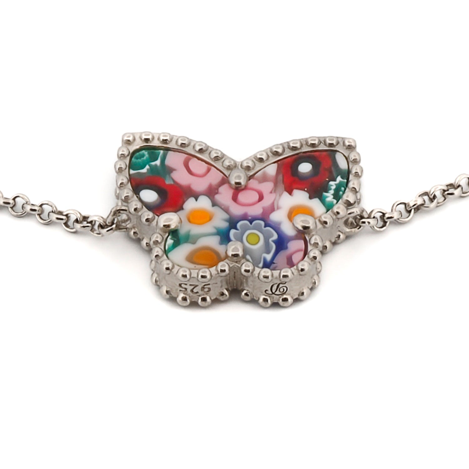 Authentic Italian Murano Glass Butterfly Bracelet in Sterling Silver - Elegant Handmade Jewelry for Women, Perfect Gift for Birthday, Anniversary & Special Occasions