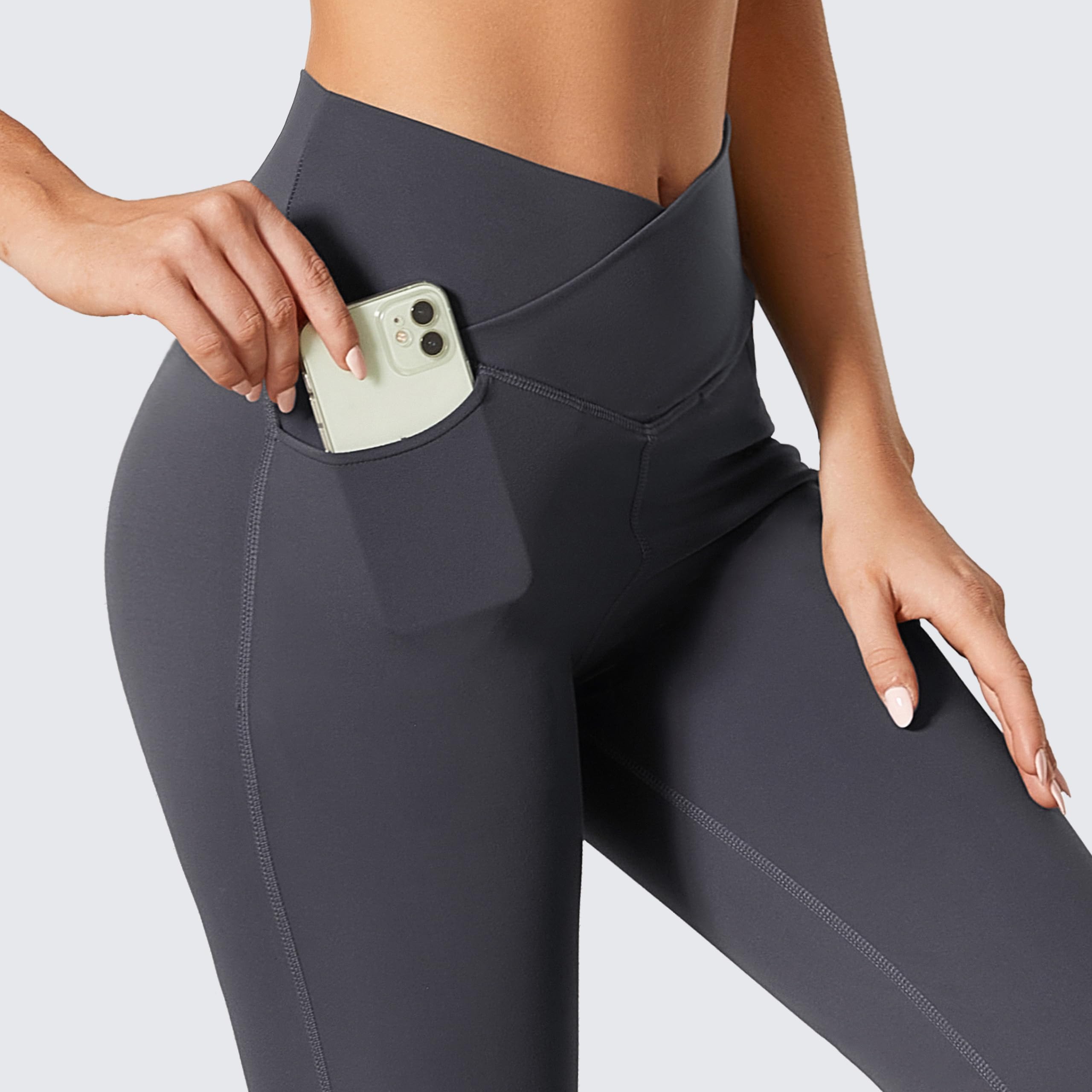 JADD Women's High Waisted Flare Yoga Pants with Pockets - Tummy Control Bootcut Leggings for Workout, Yoga & Casual Wear | Crossover Design Dress Pants for Women
