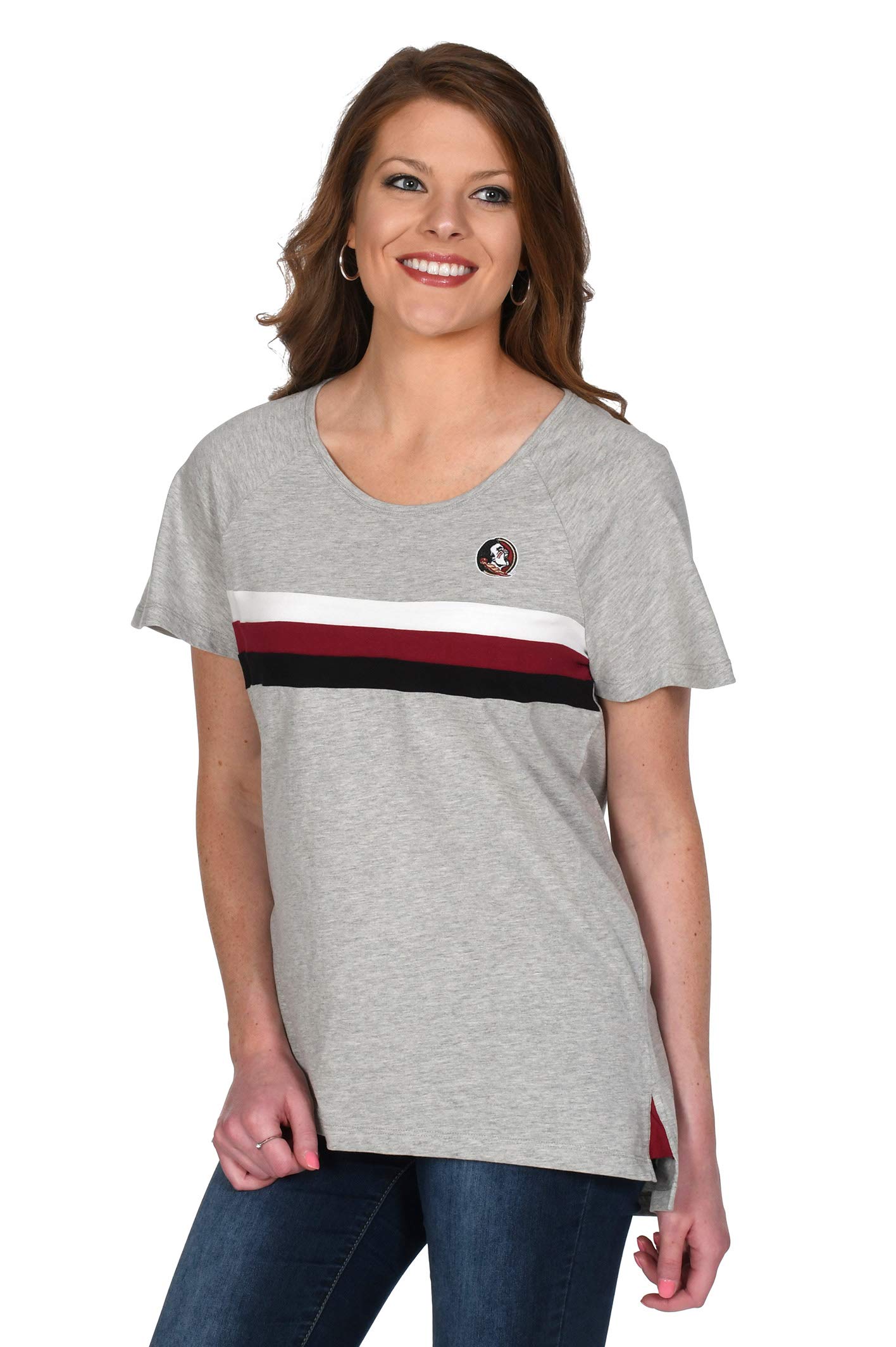 UG Apparel Women's Gray Trim Tee - Soft Cotton V-Neck T-Shirt for Casual Wear & Everyday Outfits | Perfect for Work, Gym, and Weekend Errands