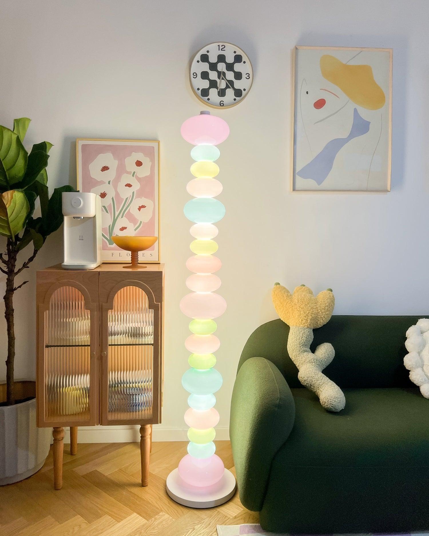 Modern LED Candy Floor Lamp - Adjustable Brightness for Living Room, Bedroom & Office - Stylish Home Decor Lighting for Relaxation & Ambiance